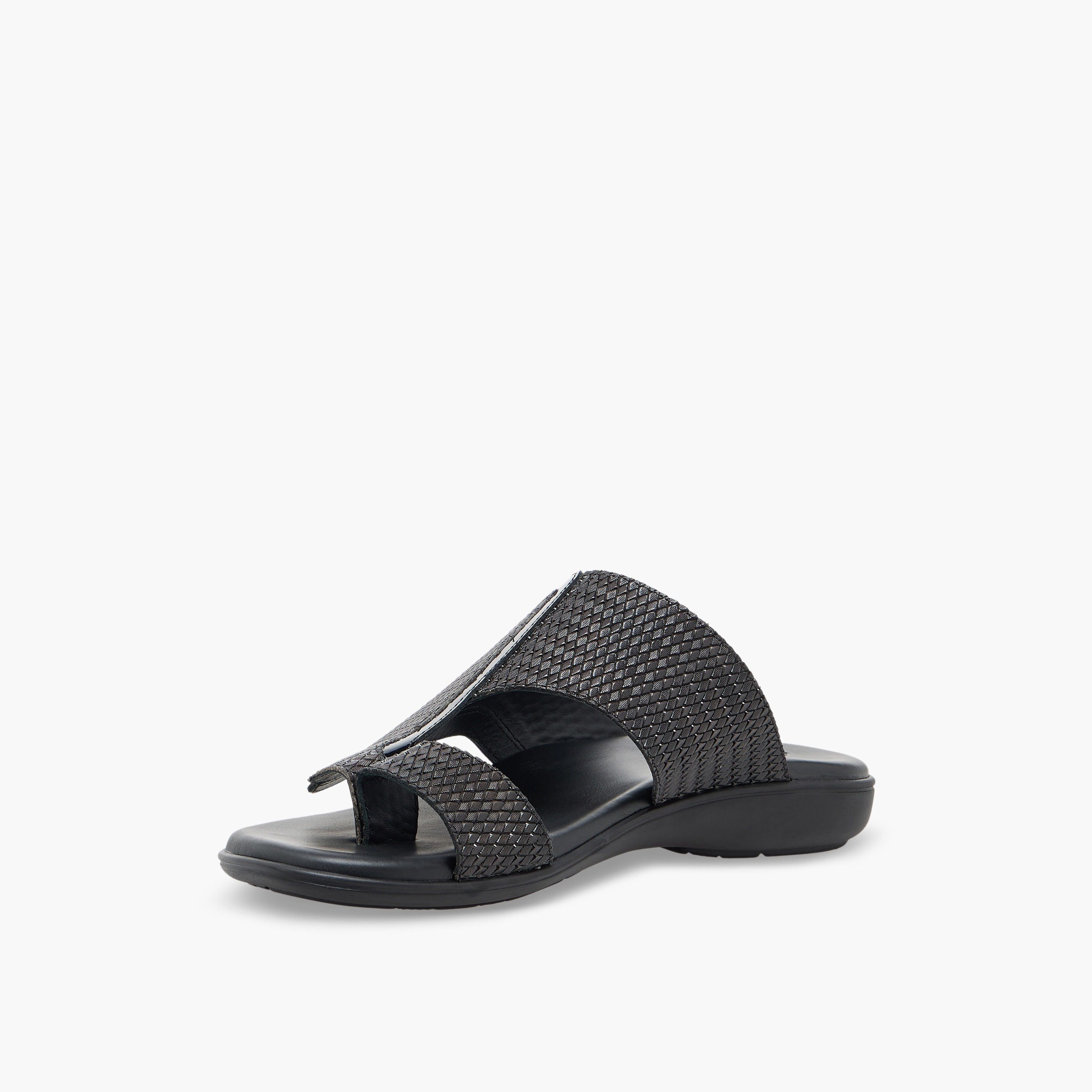Al Waha Men Textured Leather Arabic Sandals-men-shoes-sandals-image-4