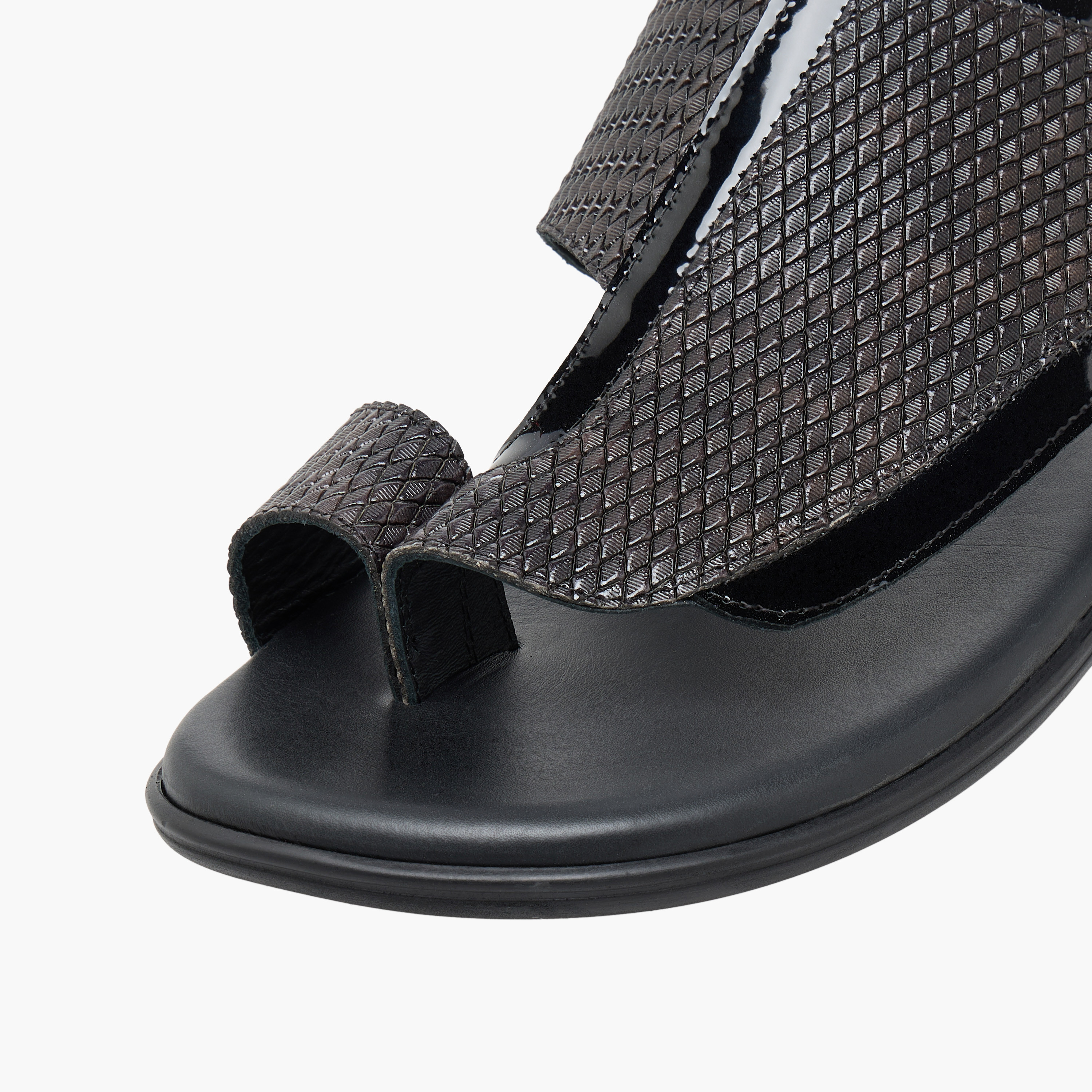 Al Waha Men Textured Leather Arabic Sandals-men-shoes-sandals-image-7