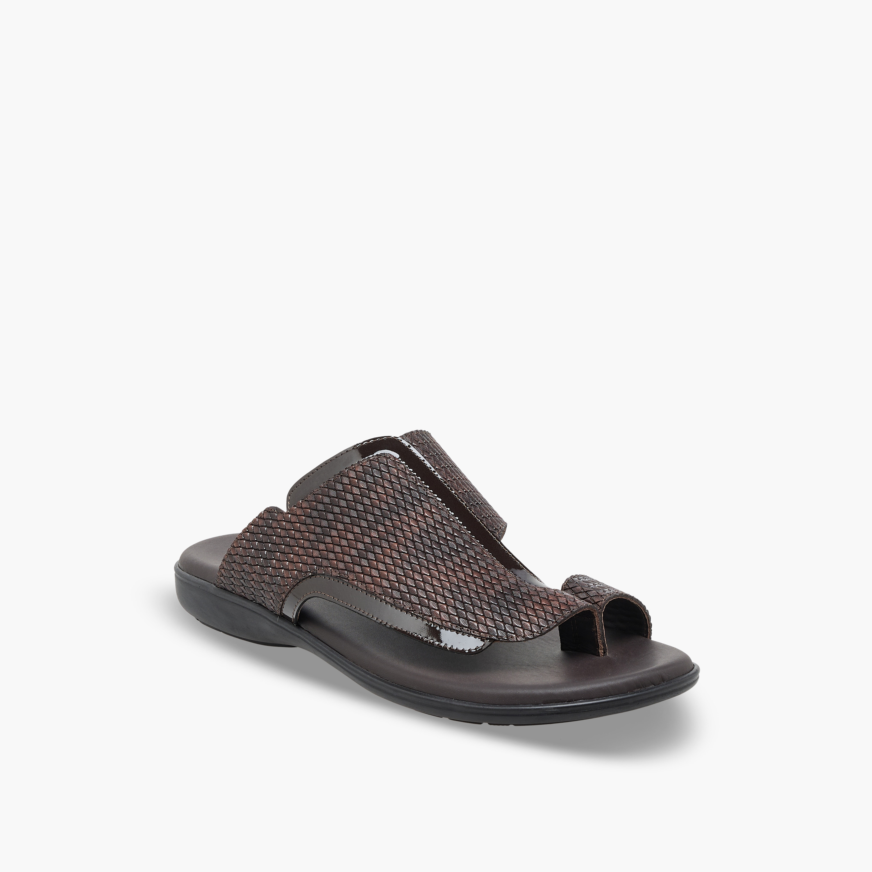 Al Waha Men Textured Leather Arabic Sandals-men-shoes-sandals-image-2