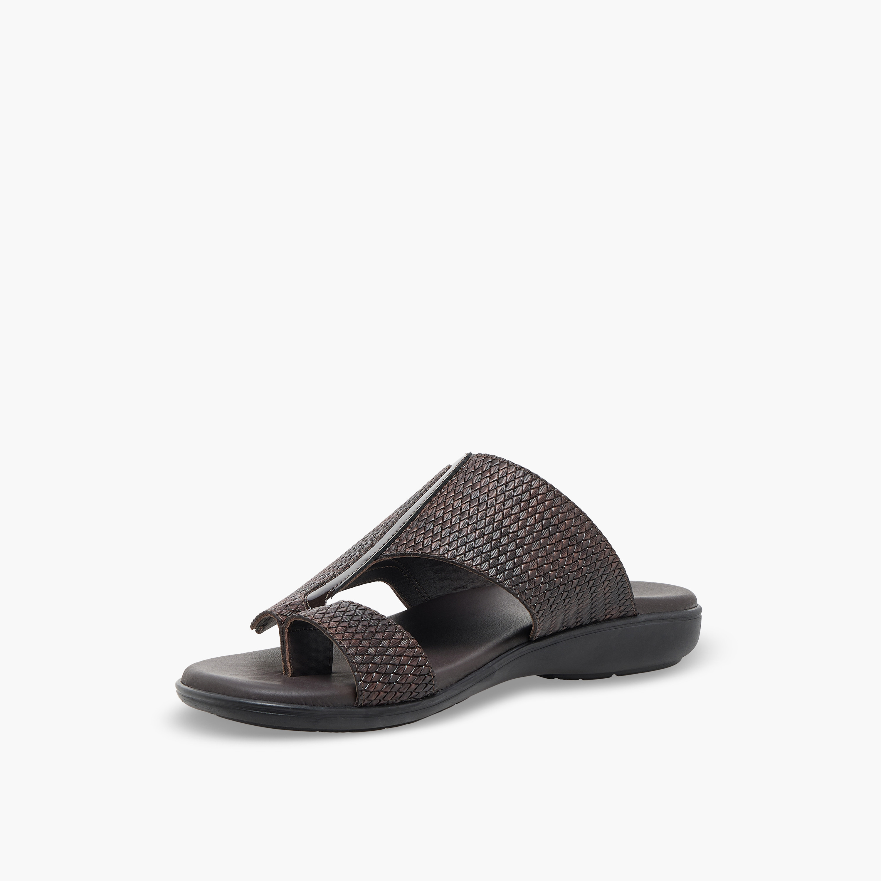 Al Waha Men Textured Leather Arabic Sandals-men-shoes-sandals-image-4