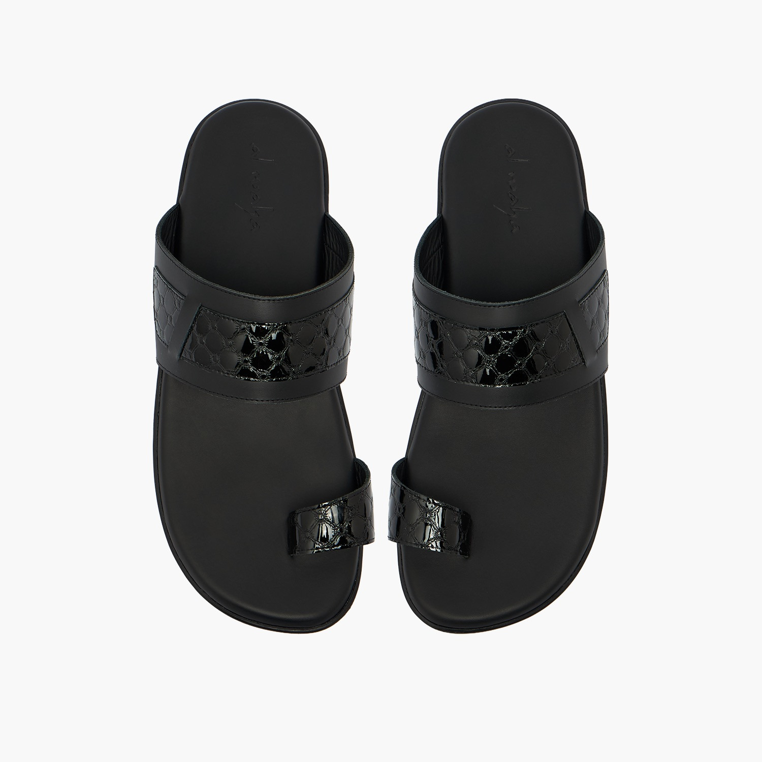 صندل عربي جلد بارز الملمس للرجال من الواحة-men-shoes-sandals-image-1