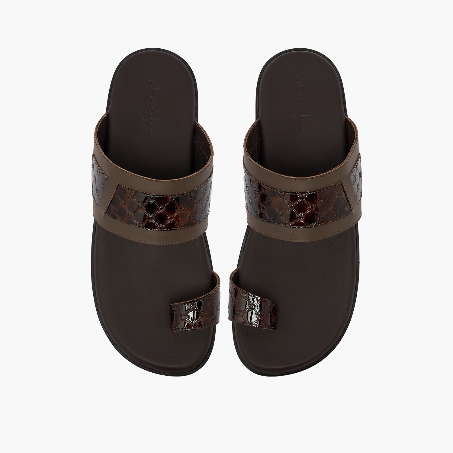 صندل عربي جلد بارز الملمس للرجال من الواحة-men-shoes-sandals-image-1