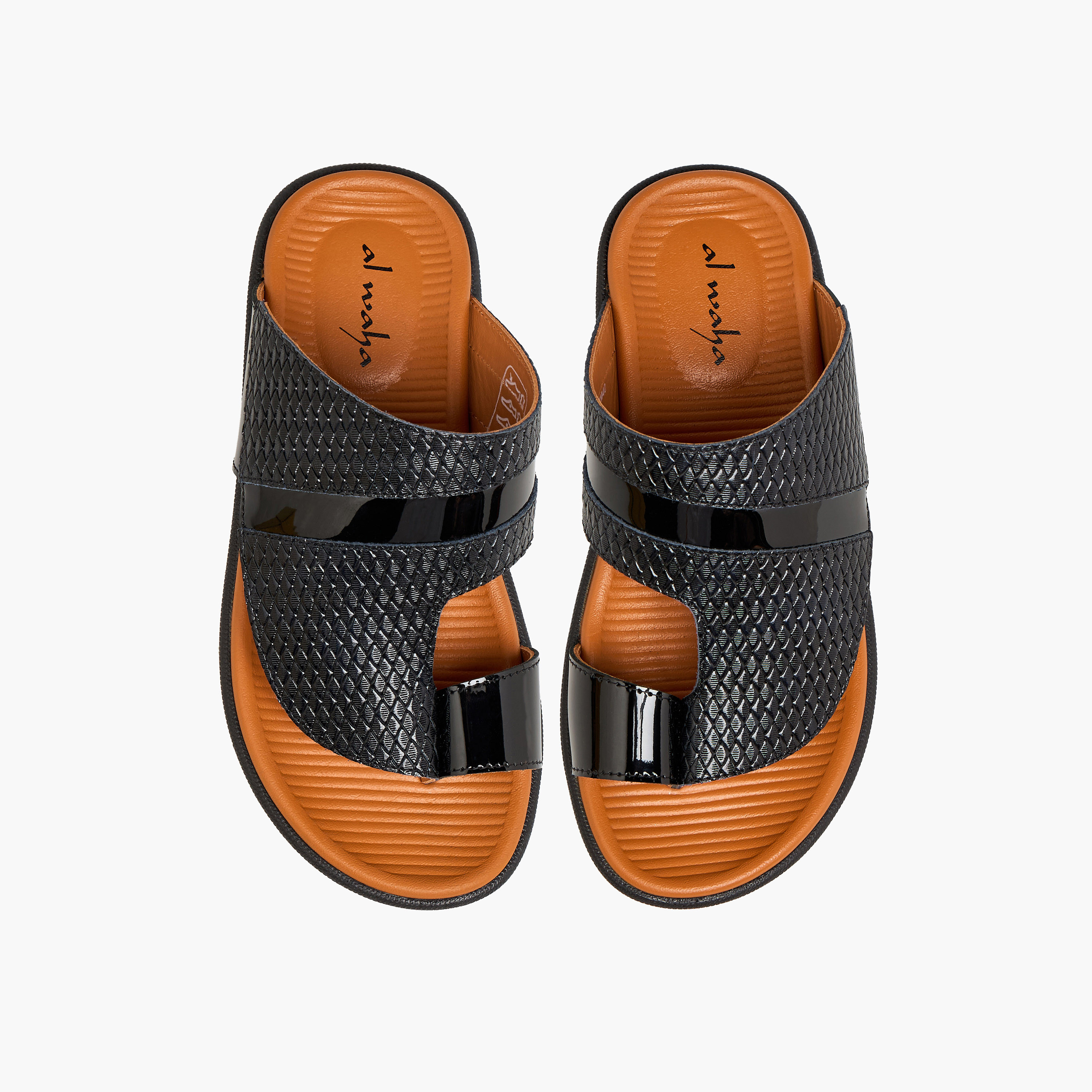 Al Waha Boys Textured Arabic Sandals-boys-shoes-sandals-image-1