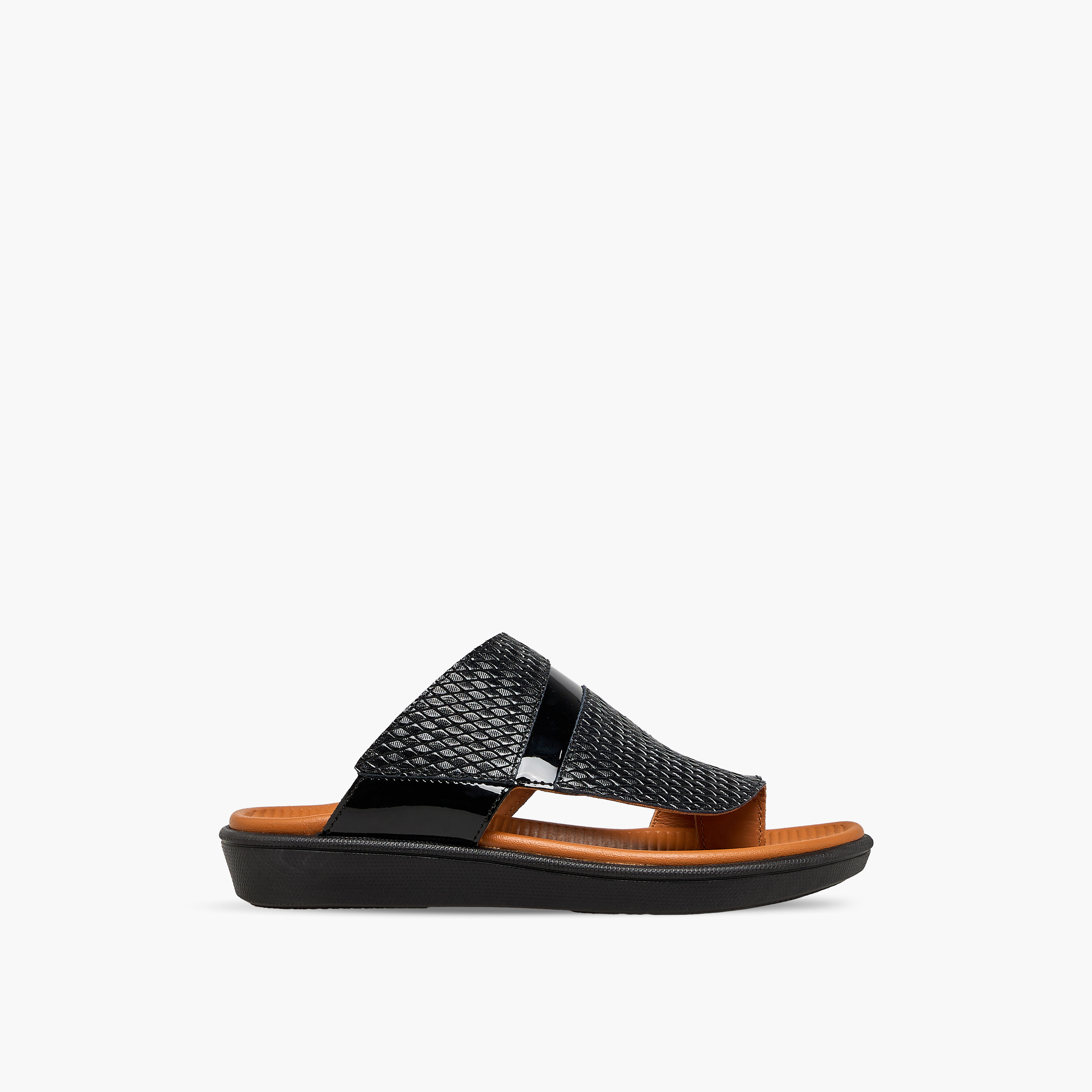 Al Waha Boys Textured Arabic Sandals-boys-shoes-sandals-image-3