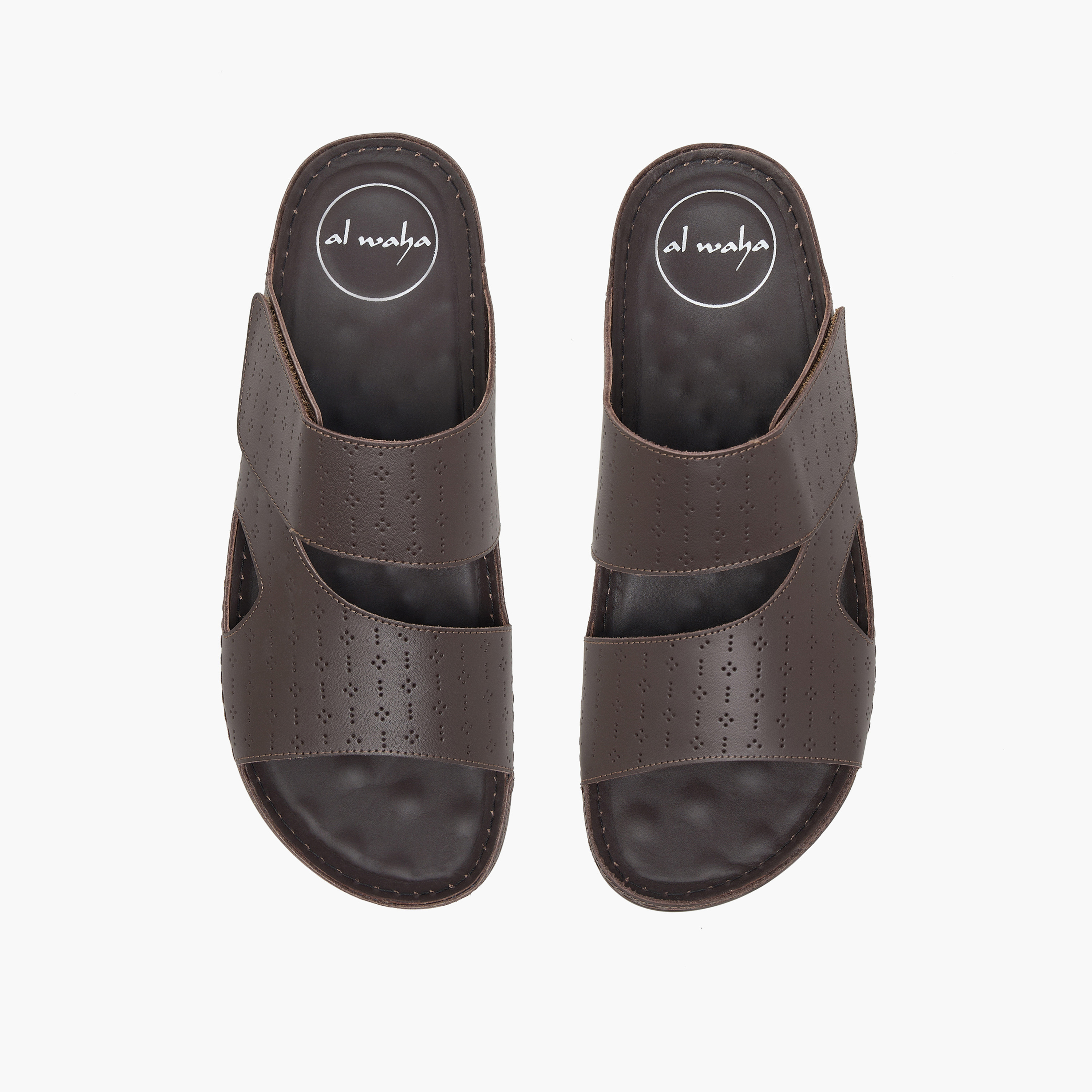 Al Waha Men Perforated Design Arabic Sandals-men-shoes-sandals-image-1