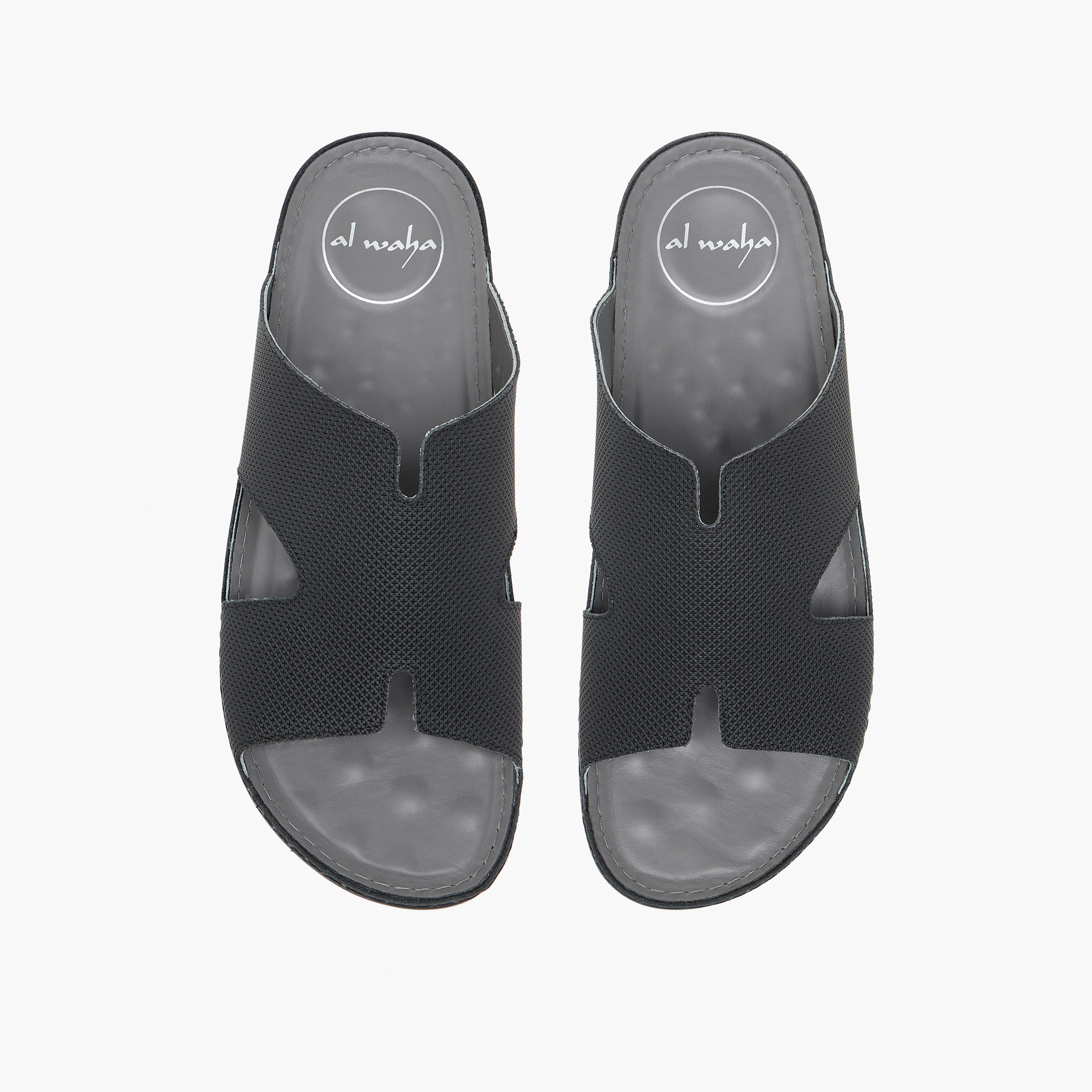 Al Waha Men Textured Leather Arabic Sandals-men-shoes-sandals-image-1