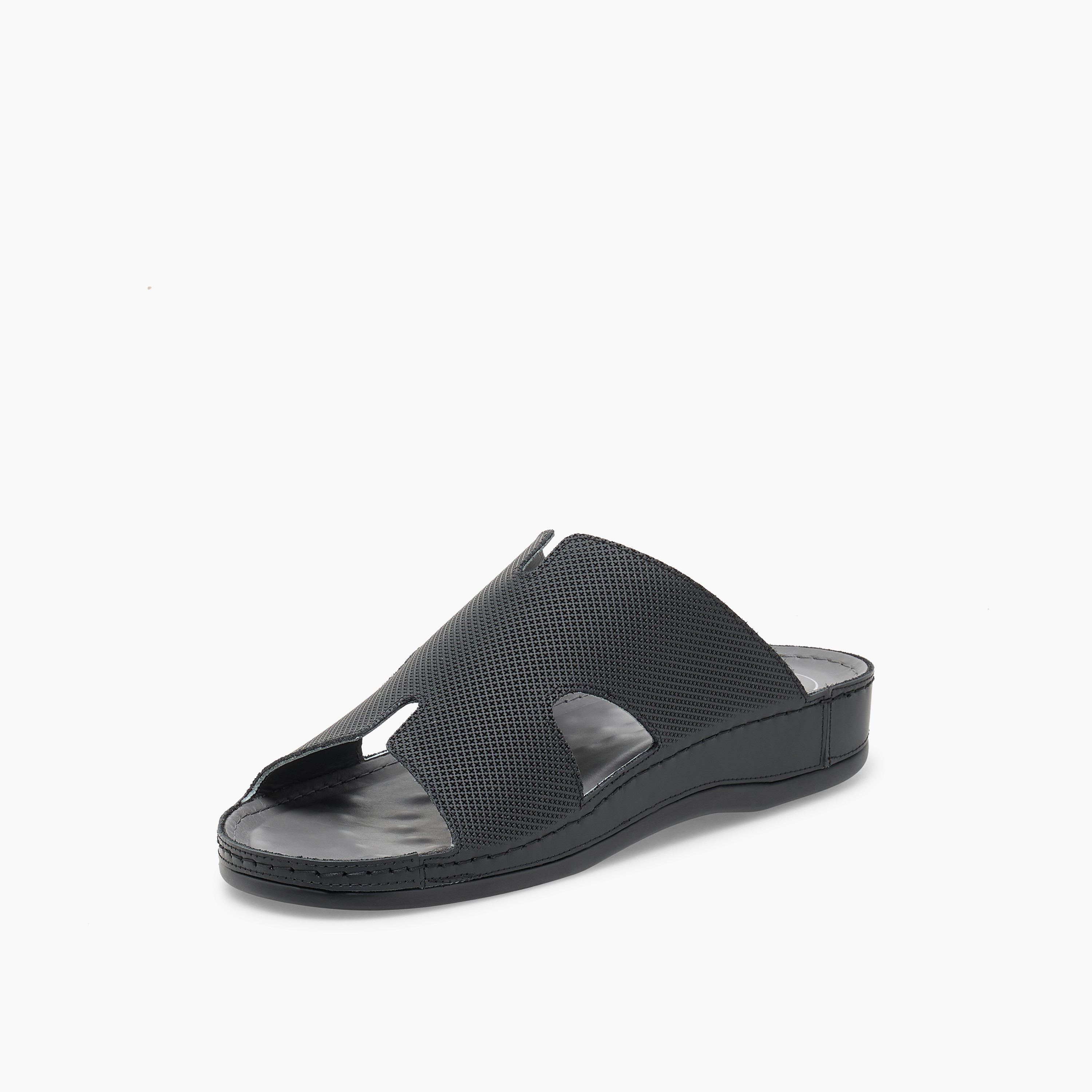 Al Waha Men Textured Leather Arabic Sandals-men-shoes-sandals-image-5