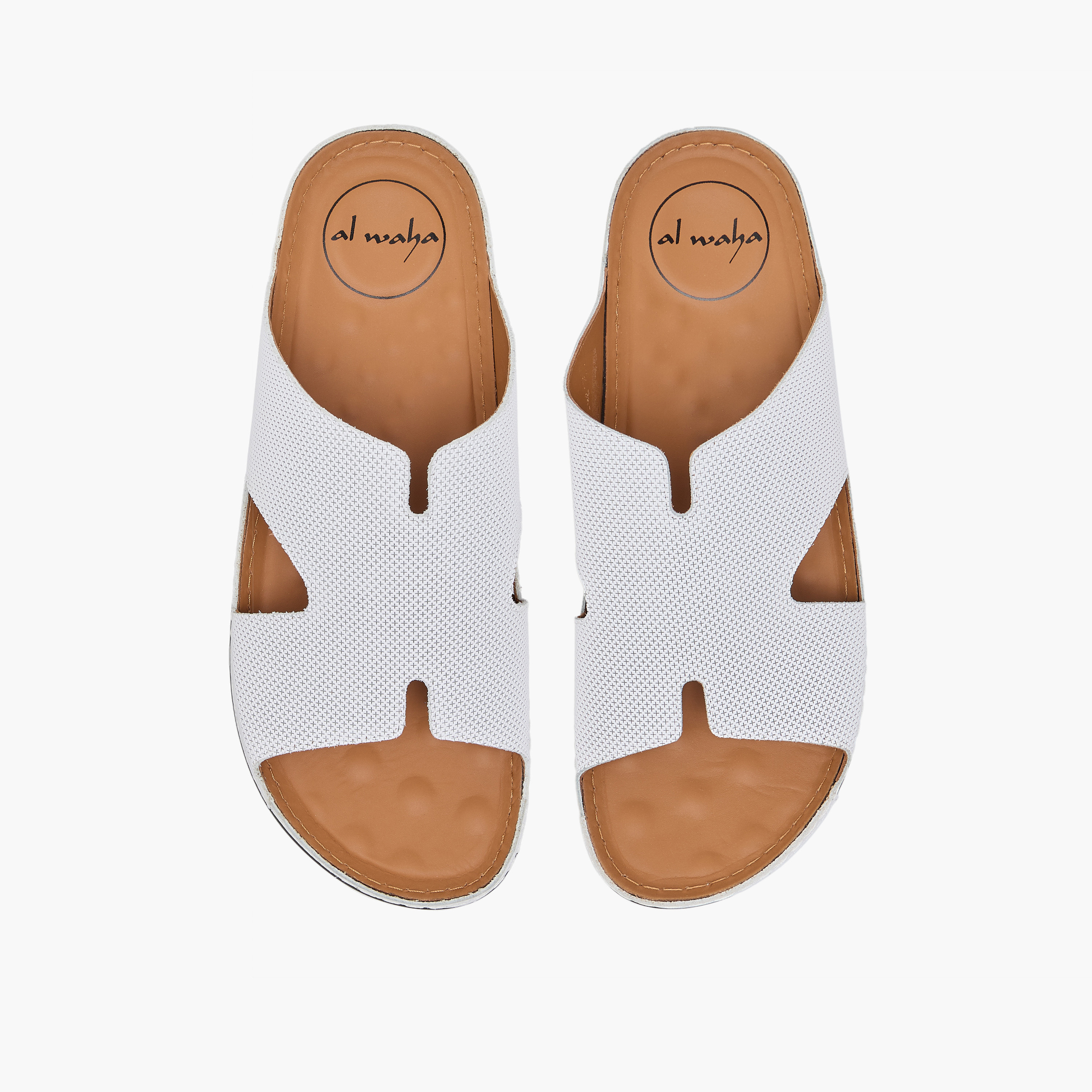 Al Waha Men Textured Leather Arabic Sandals-men-shoes-sandals-image-1