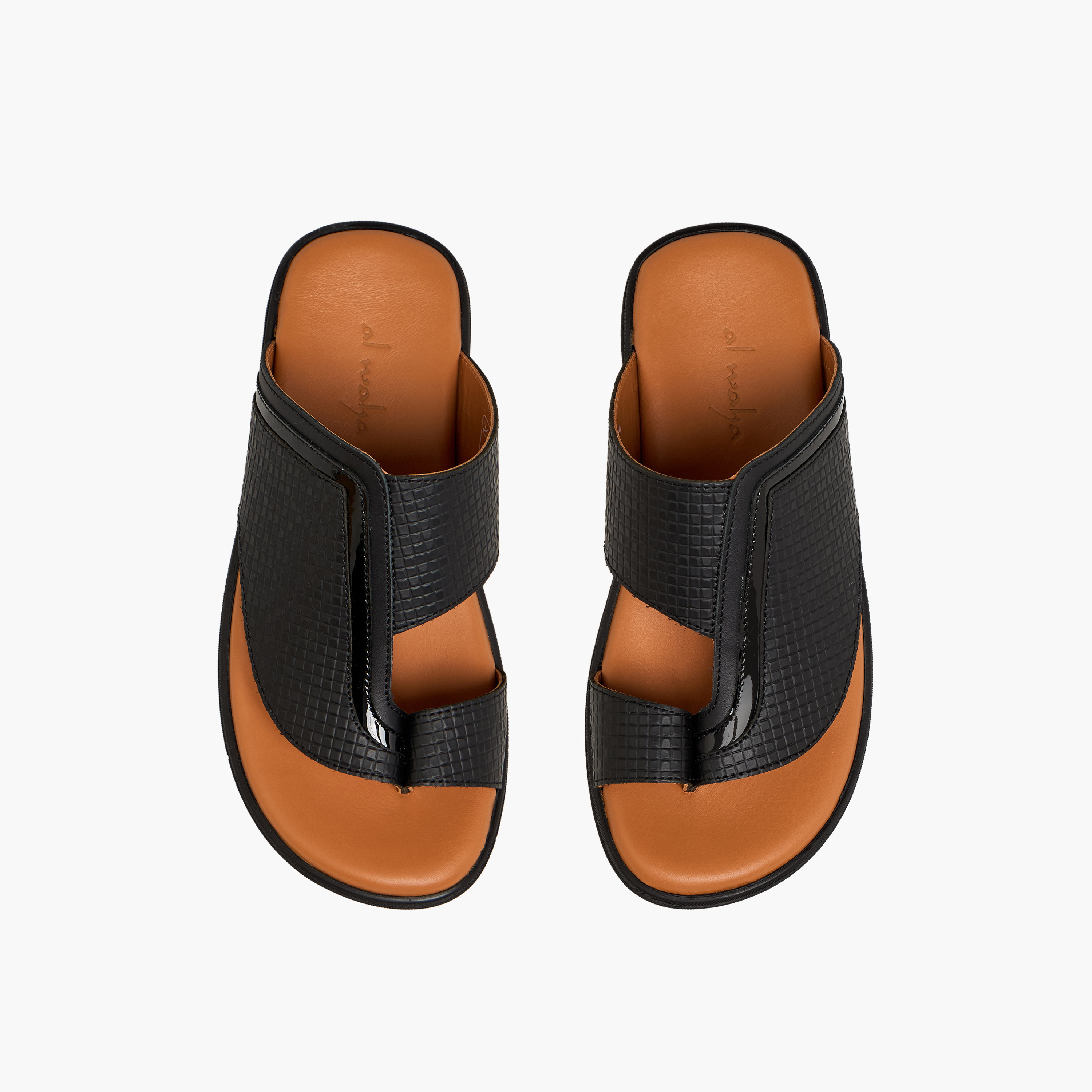 Al Waha Boys Textured Arabic Sandals-boys-shoes-sandals-image-1