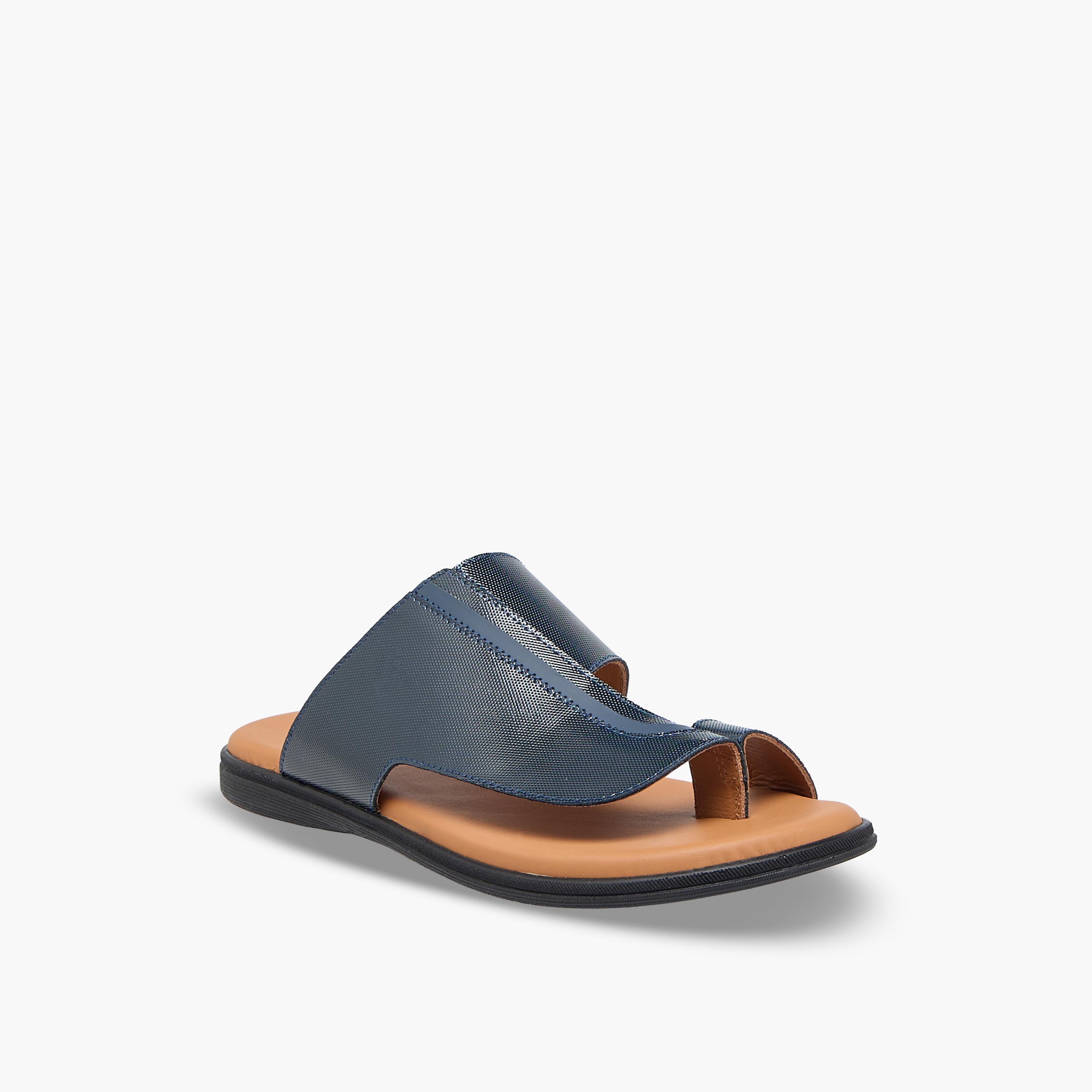 Al Waha Boys Slip-On Leather Arabic Sandals-boys-shoes-sandals-image-2