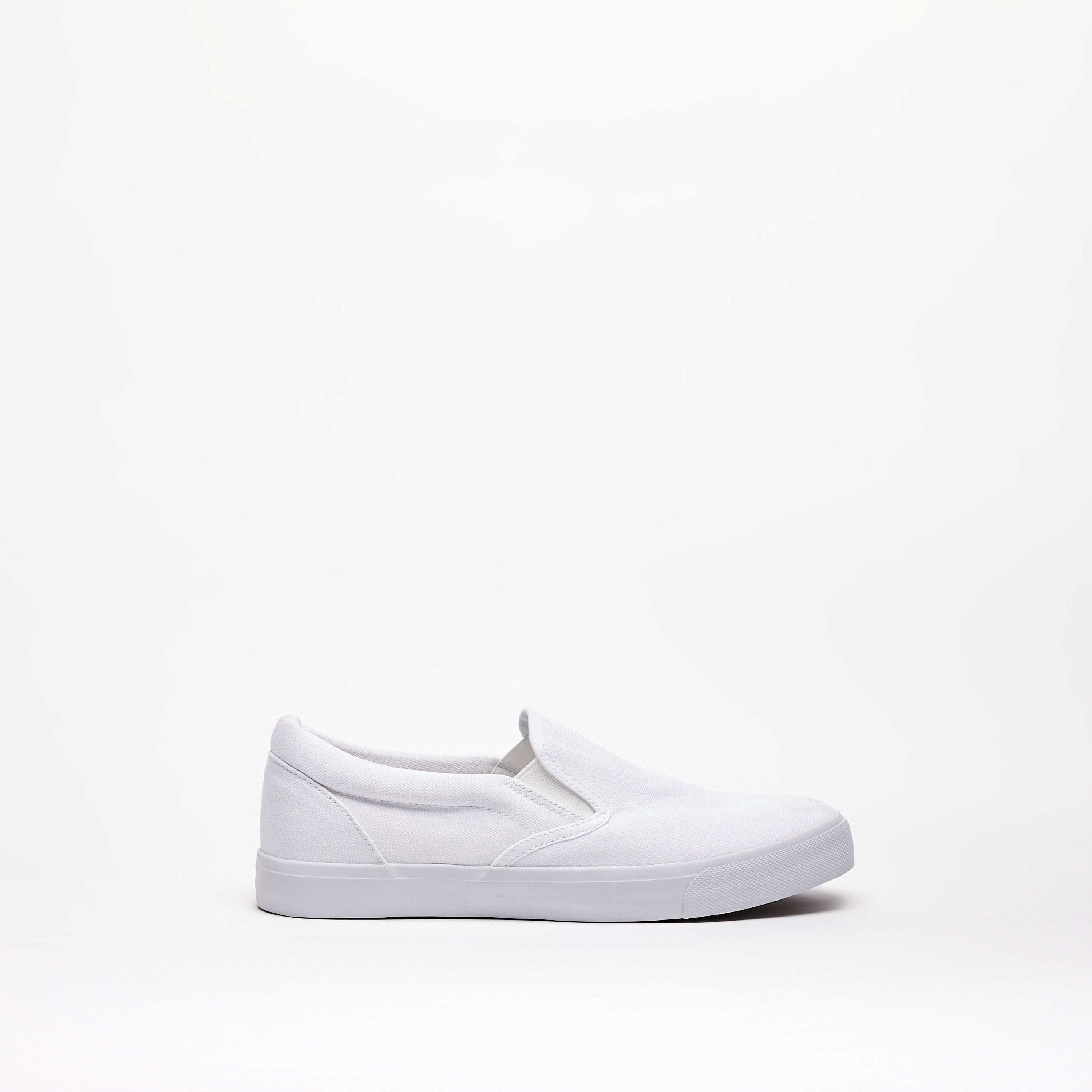 Mens white canvas cheap slip ons