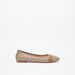 Celeste Monogram Print Slip-On Ballerina Shoes-Women%27s Ballerinas-thumbnail-2