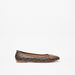 Celeste Monogram Print Slip-On Ballerina Shoes-Women%27s Ballerinas-thumbnail-2