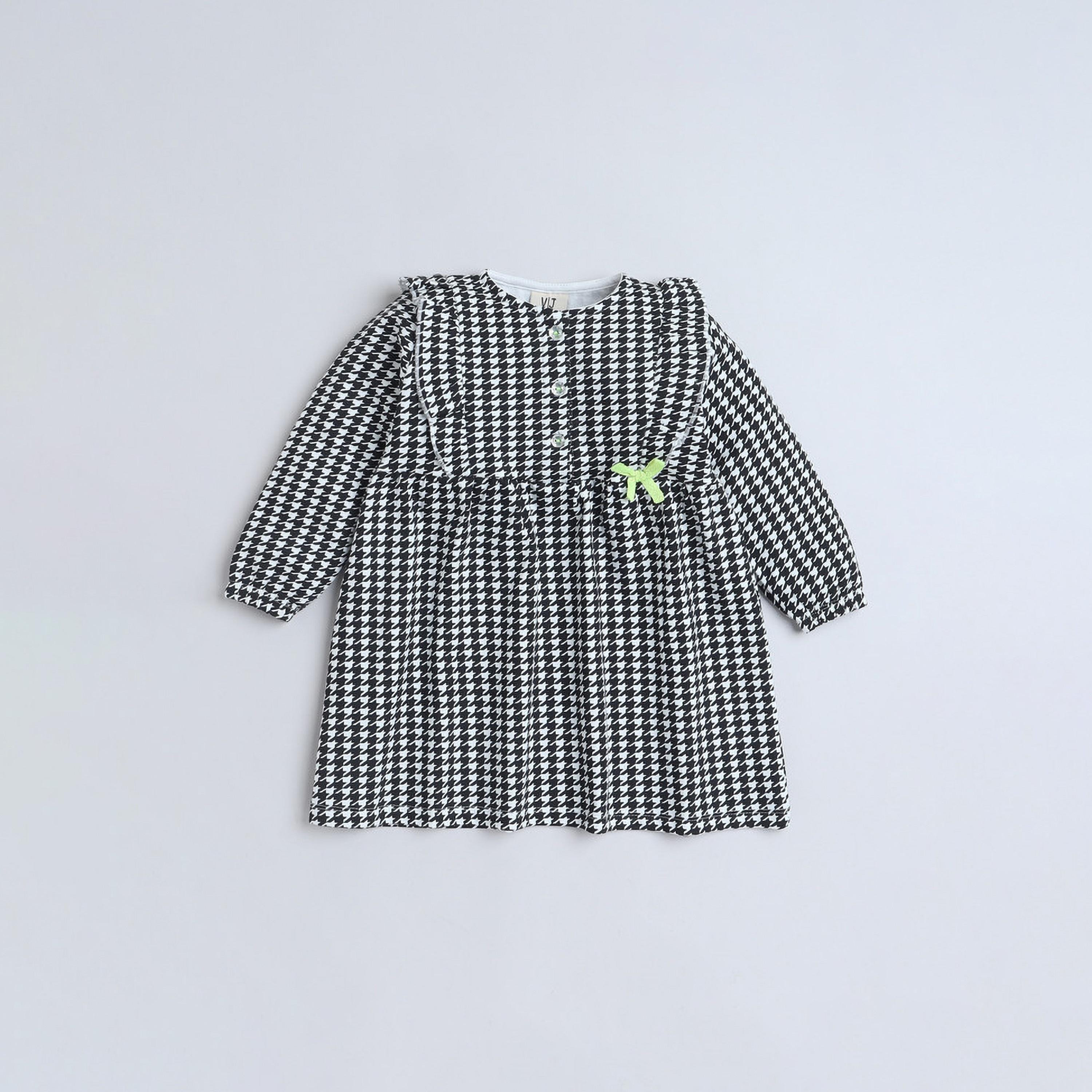فستان مطبوع fأكمام طويلة من فيكتور اند جين-girls-clothing-dressesandjumpsuits-image-1
