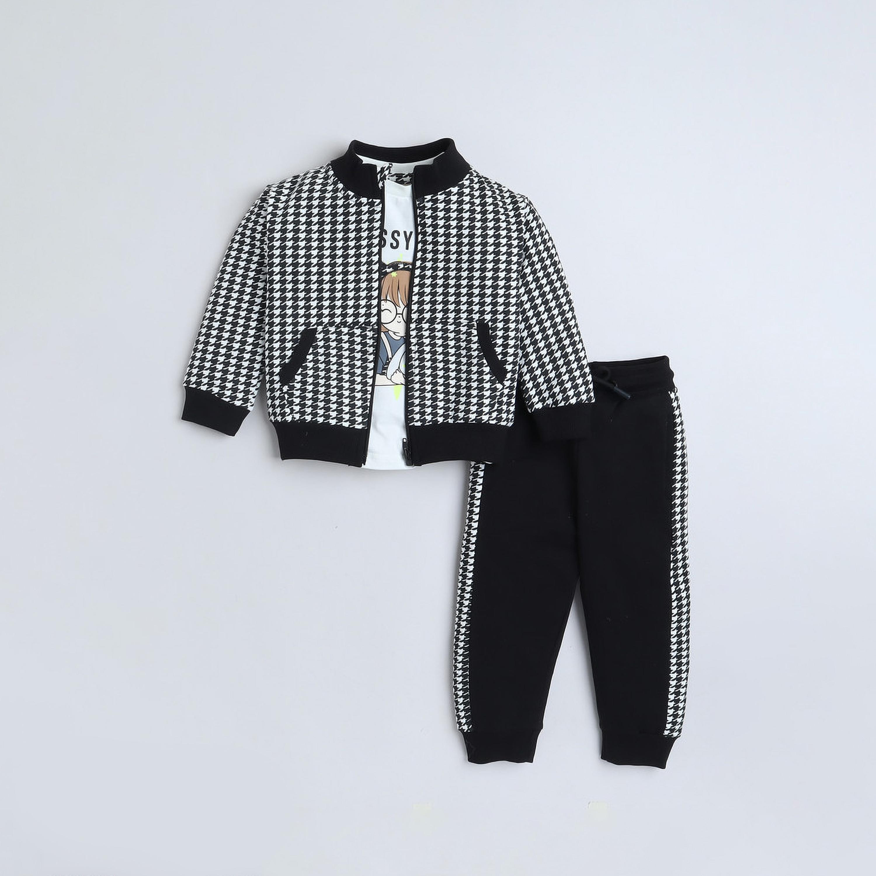 Victor and Jane 3-Piece Printed Long Sleeves Jacket, T-Shirt with Joggers-cpbaby-clothing-girls-clothessets-image-1