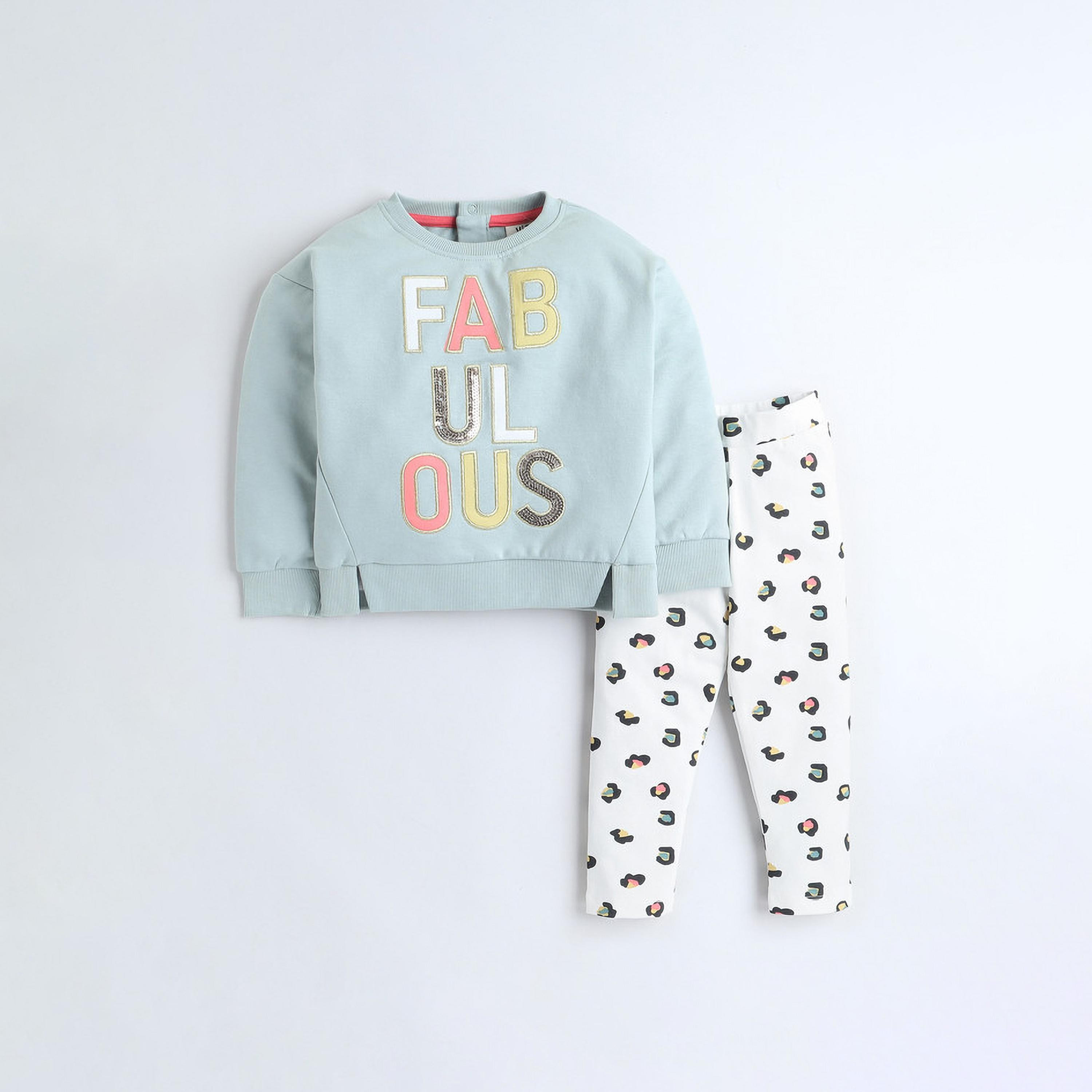 Victor and Jane 2-Piece Embroidered Long Sleeves Sweatshirt with Leggings-cpbaby-clothing-girls-clothessets-image-1