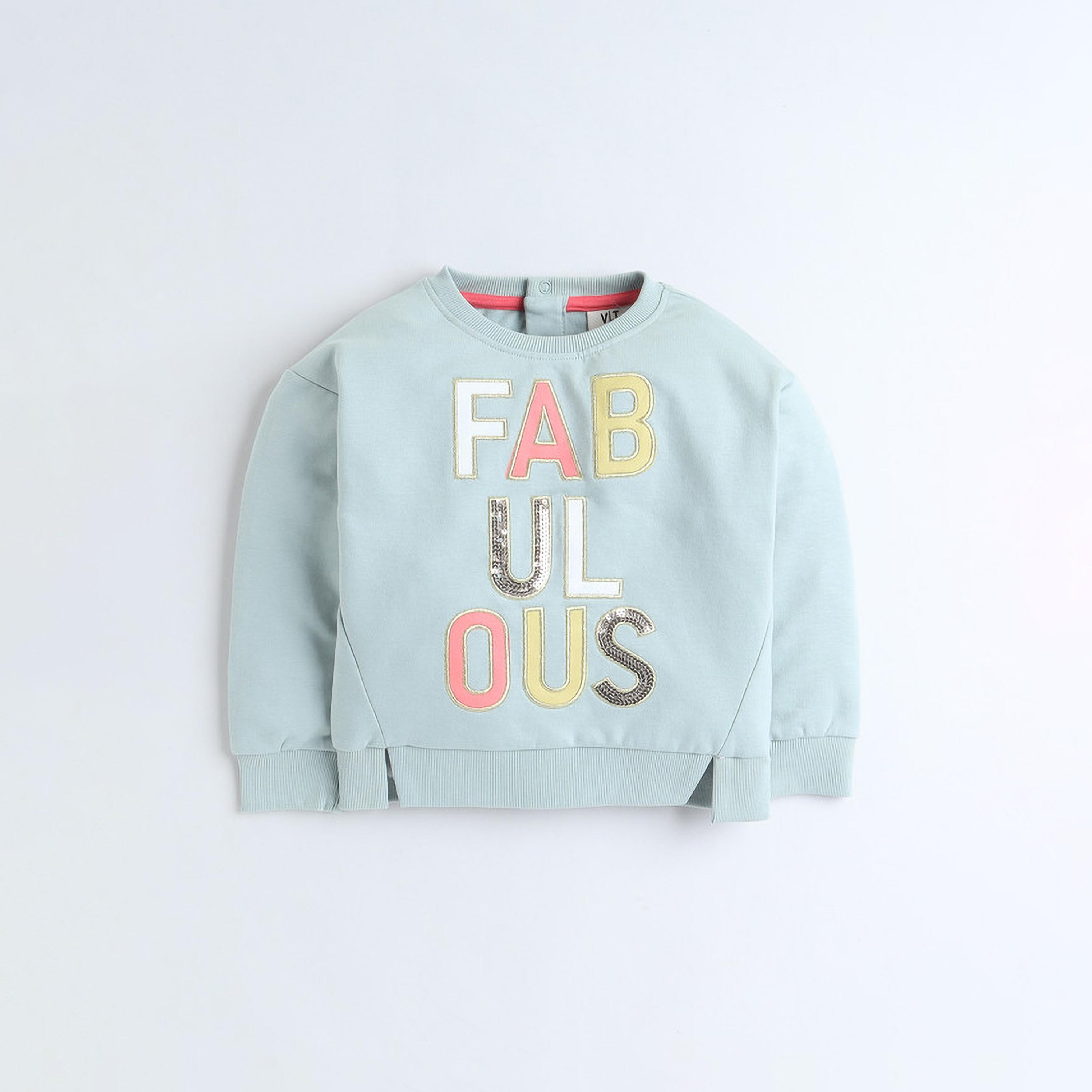 سويت شيرت مطرز بأكمام طويلة قطعتين من مع بنطال ضيق من فيكتور اند جين-cpbaby-clothing-girls-clothessets-image-2