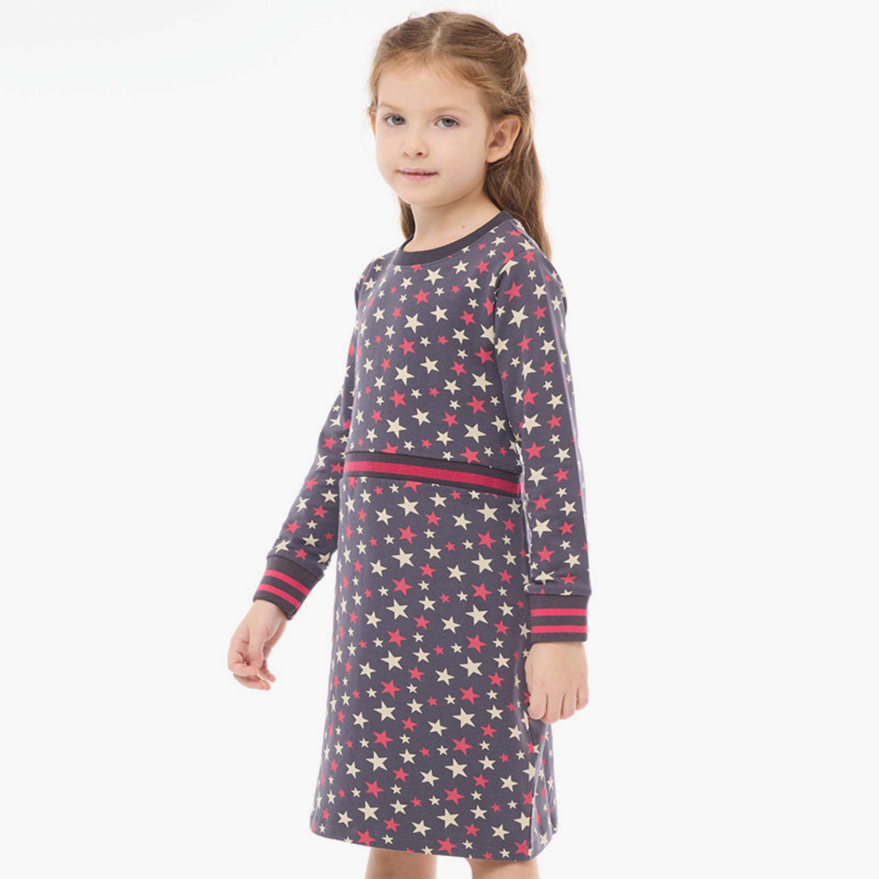 فستان مطبوع fأكمام طويلة من فيكتور اند جين-girls-clothing-dressesandjumpsuits-image-3
