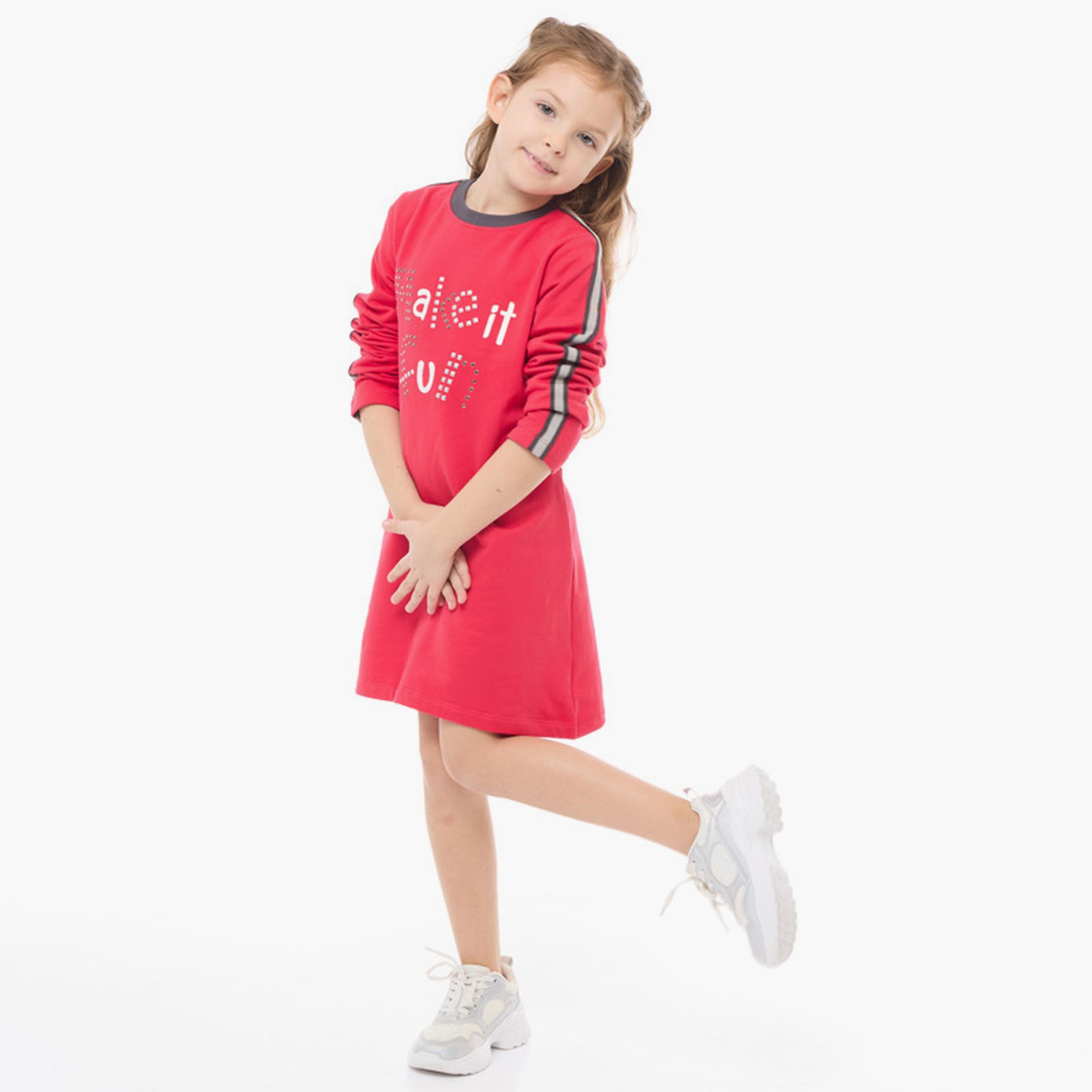 Victor and Jane Printed Long Sleeves Dress-girls-clothing-dressesandjumpsuits-image-1