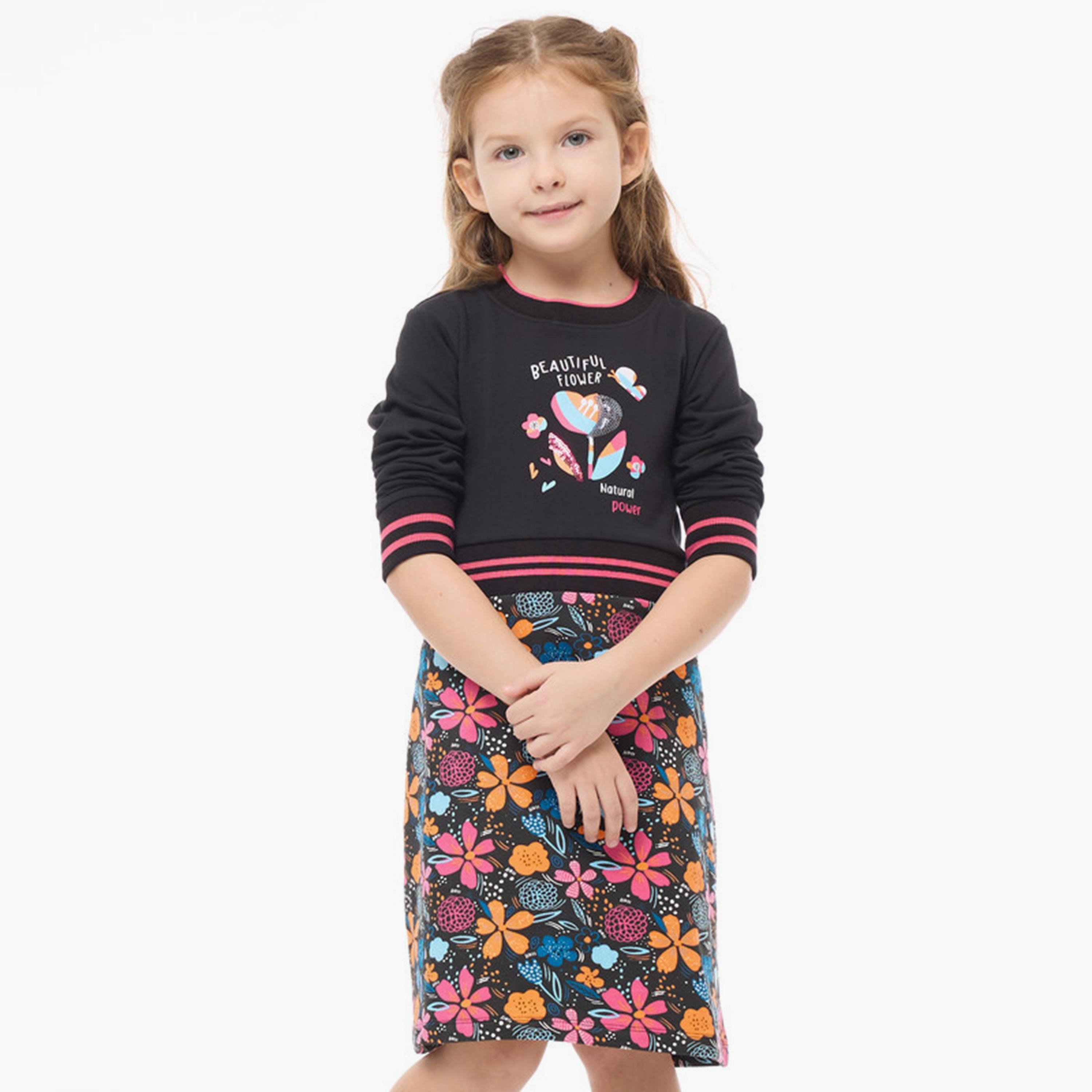 Victor and Jane Printed Long Sleeves Dress-girls-clothing-dressesandjumpsuits-image-2