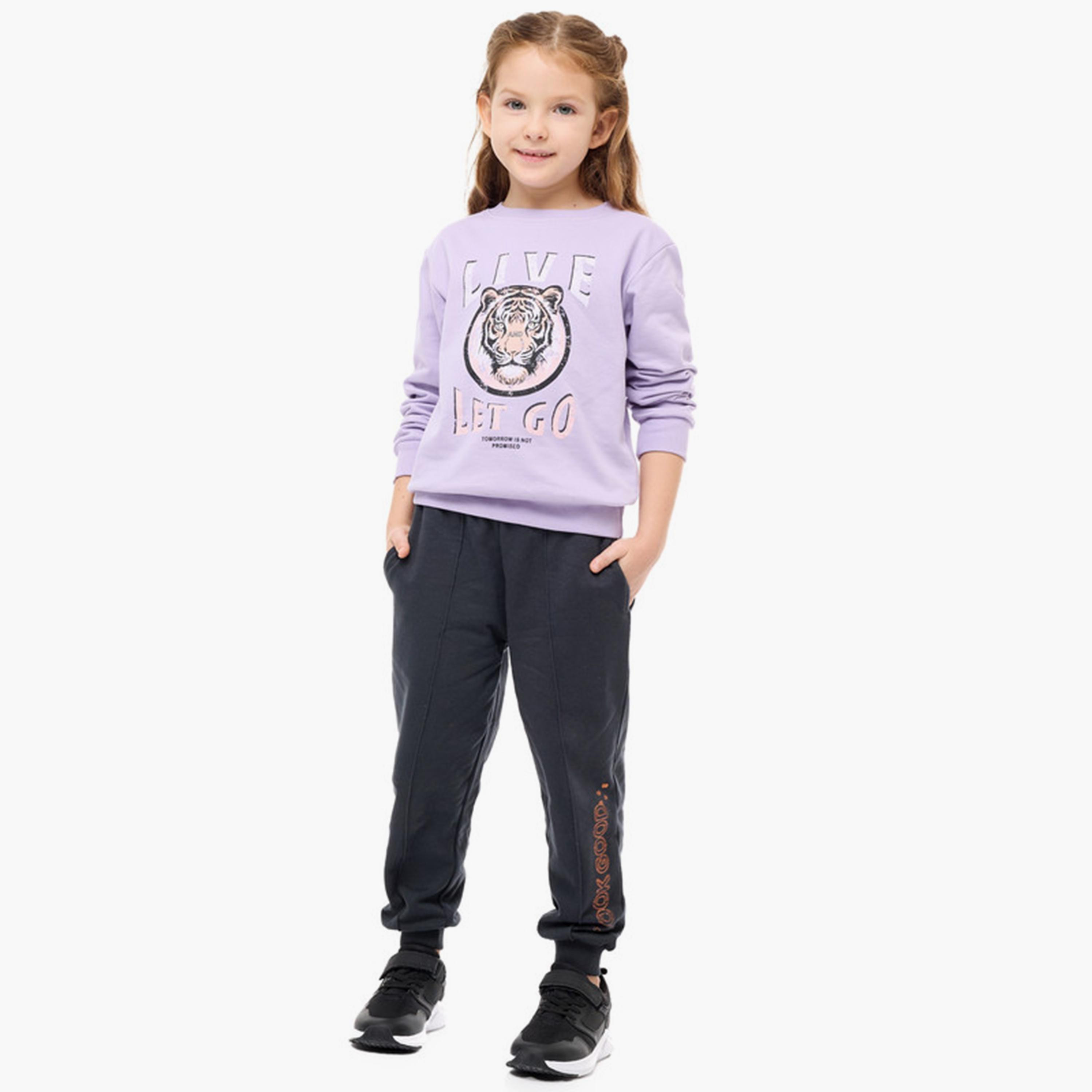 سويت شيرت مطبوع بأكمام طويلة من فيكتور اند جين-cpbaby-clothing-girls-winterwear-sweatshirts-image-4