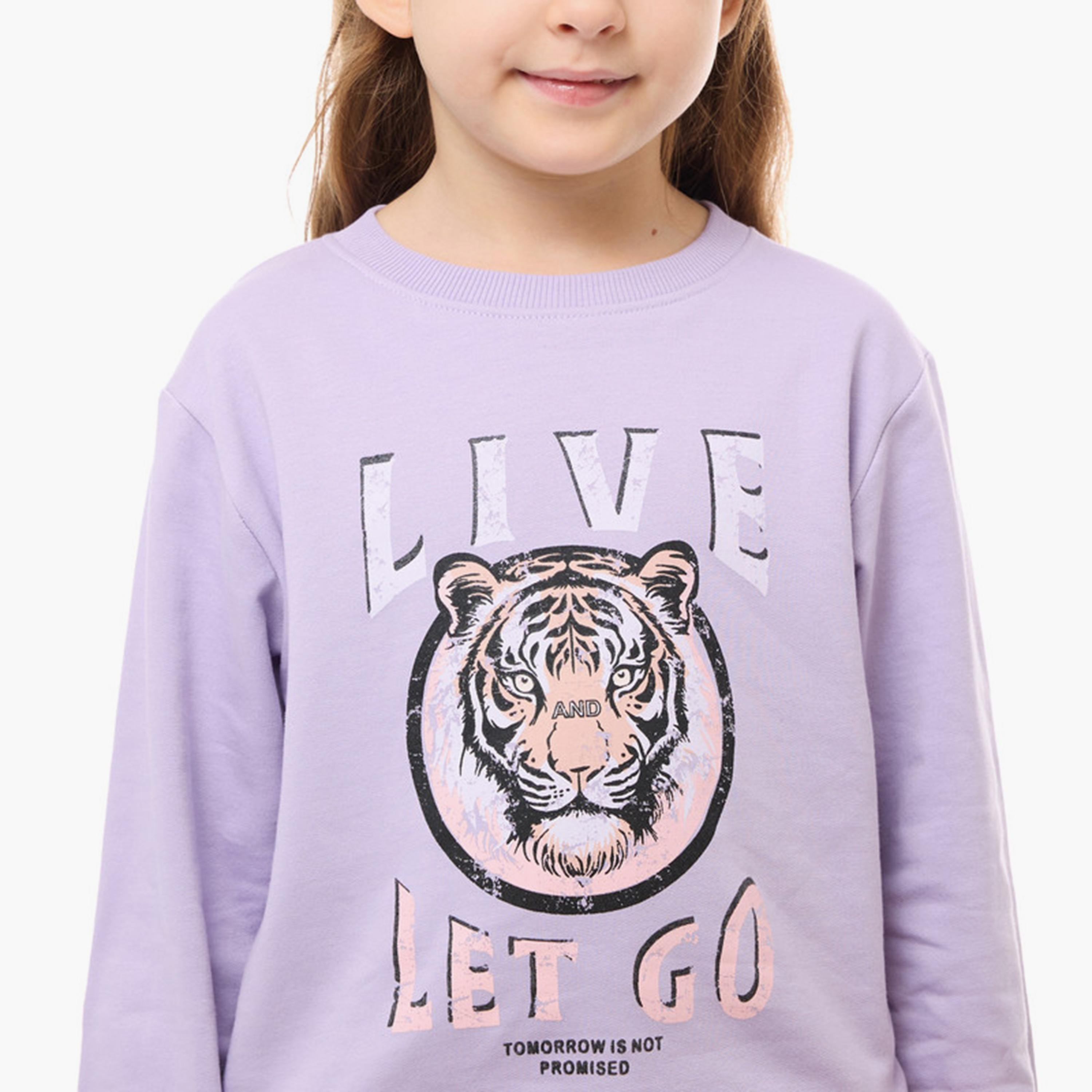 سويت شيرت مطبوع بأكمام طويلة من فيكتور اند جين-cpbaby-clothing-girls-winterwear-sweatshirts-image-5