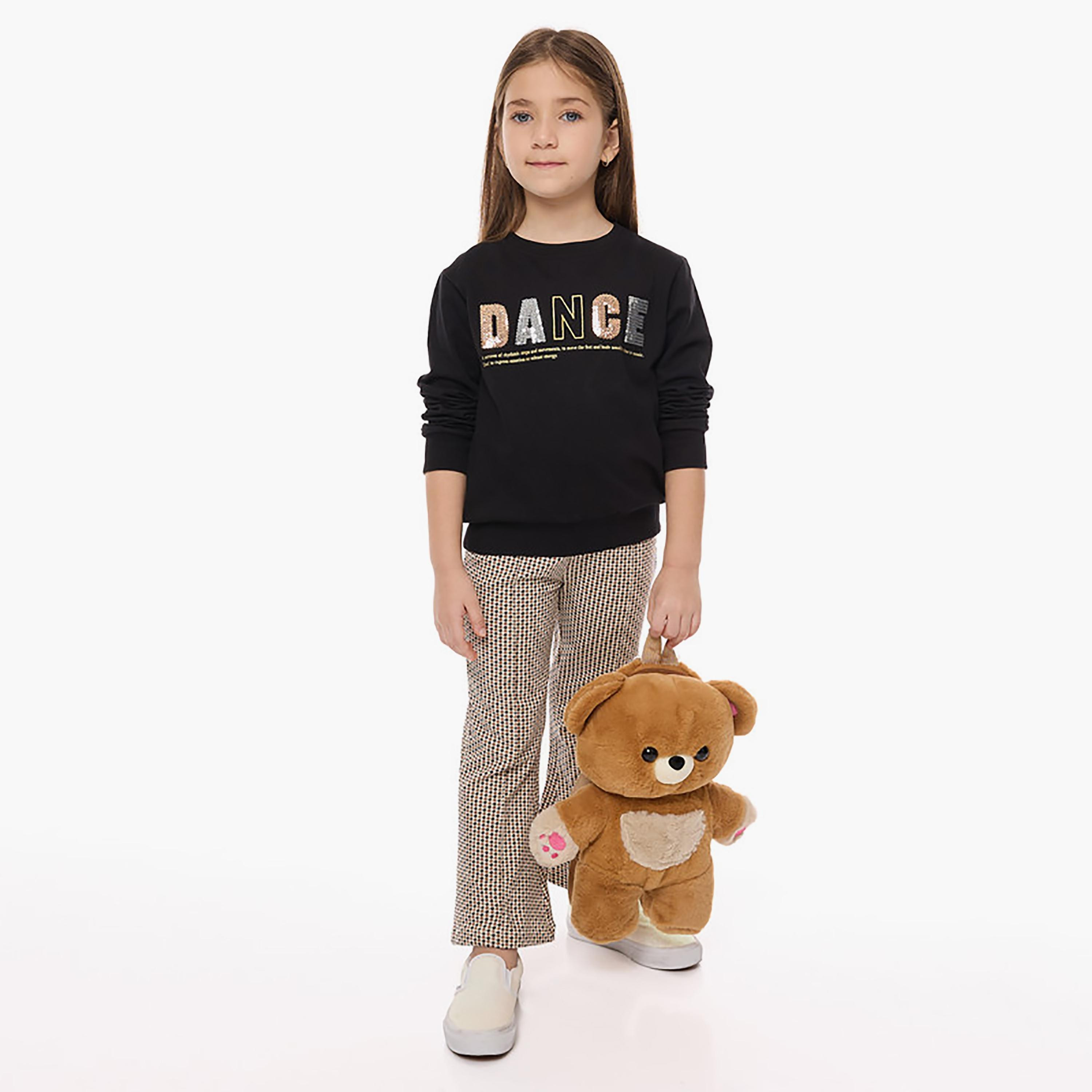 سويت شيرت بأكمام طويلة ومزين من فيكتور اند جين-cpbaby-clothing-girls-winterwear-sweatshirts-image-4