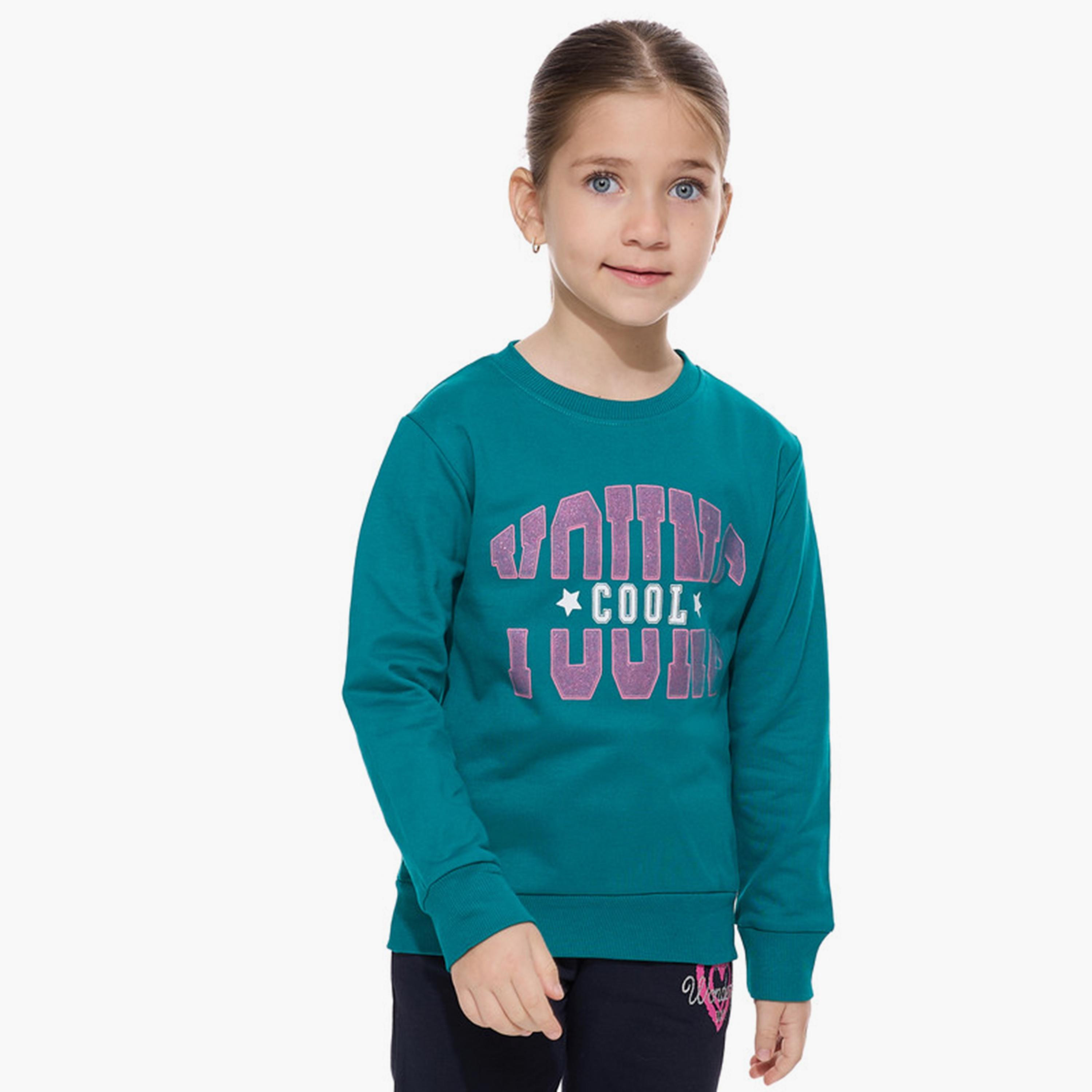 سويت شيرت مطبوع بأكمام طويلة من فيكتور اند جين-cpbaby-clothing-girls-winterwear-sweatshirts-image-6