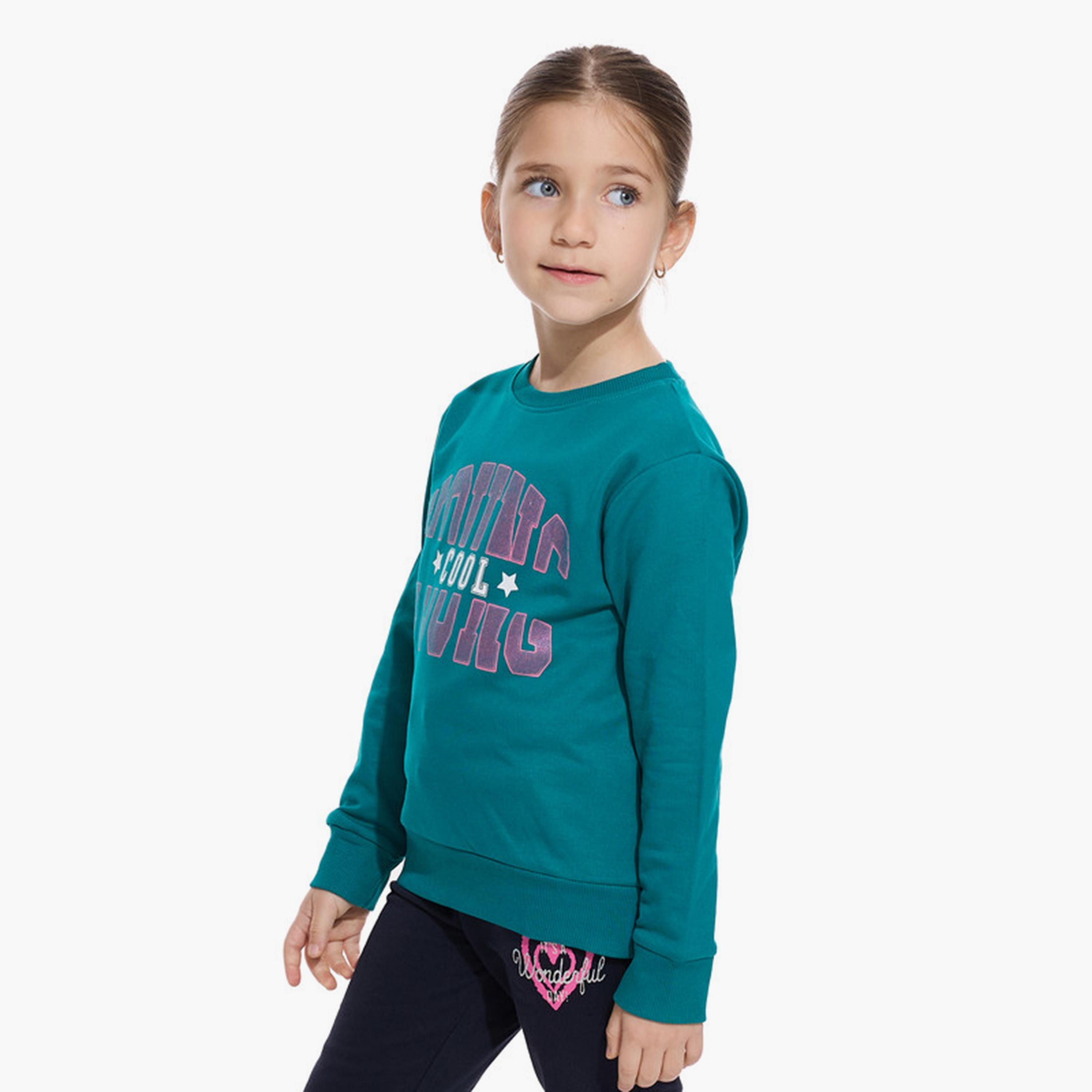 سويت شيرت مطبوع بأكمام طويلة من فيكتور اند جين-cpbaby-clothing-girls-winterwear-sweatshirts-image-5