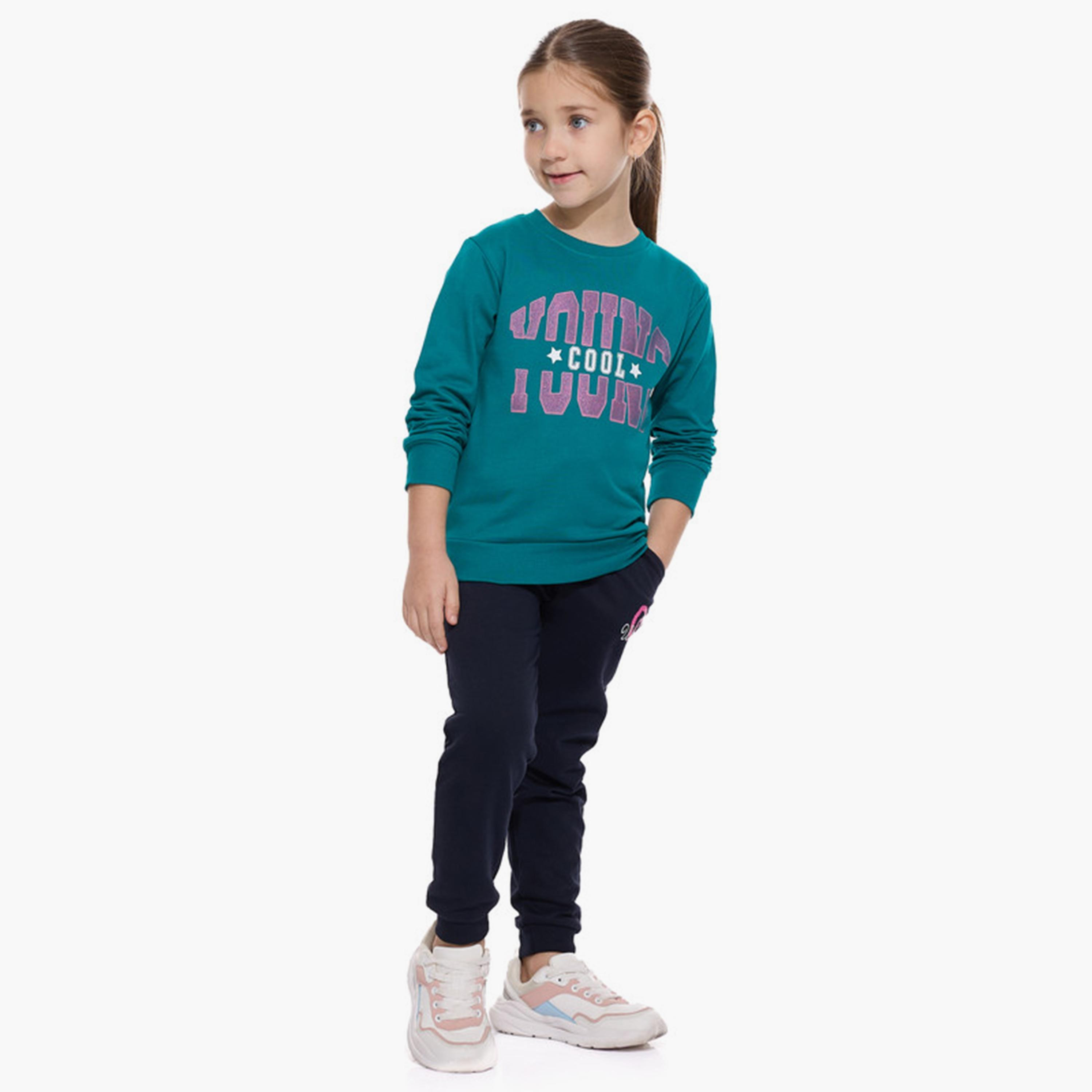 سويت شيرت مطبوع بأكمام طويلة من فيكتور اند جين-cpbaby-clothing-girls-winterwear-sweatshirts-image-3