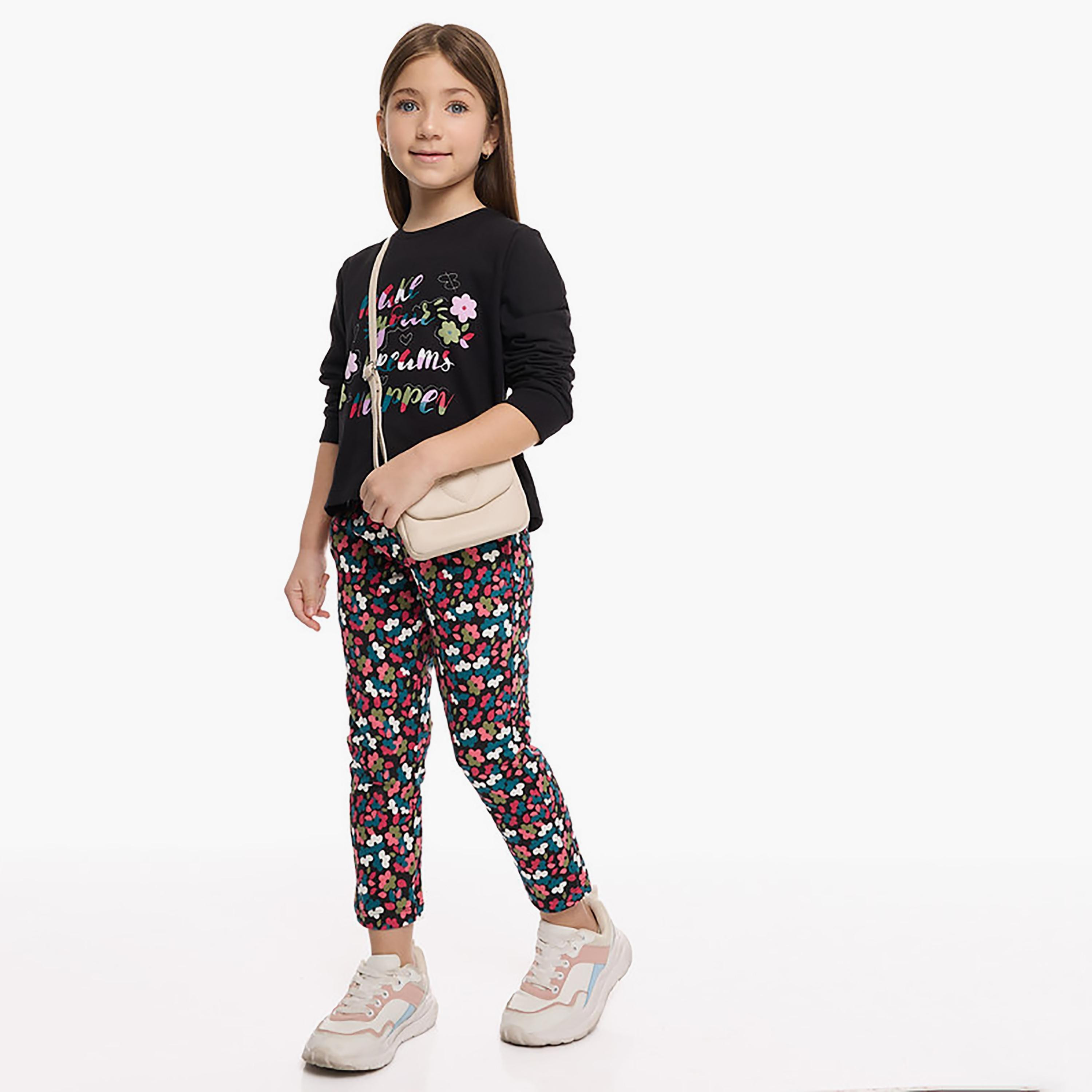 Victor and Jane 2-Piece Printed Long Sleeves T-Shirt with Leggings-cpbaby-clothing-girls-clothessets-image-1
