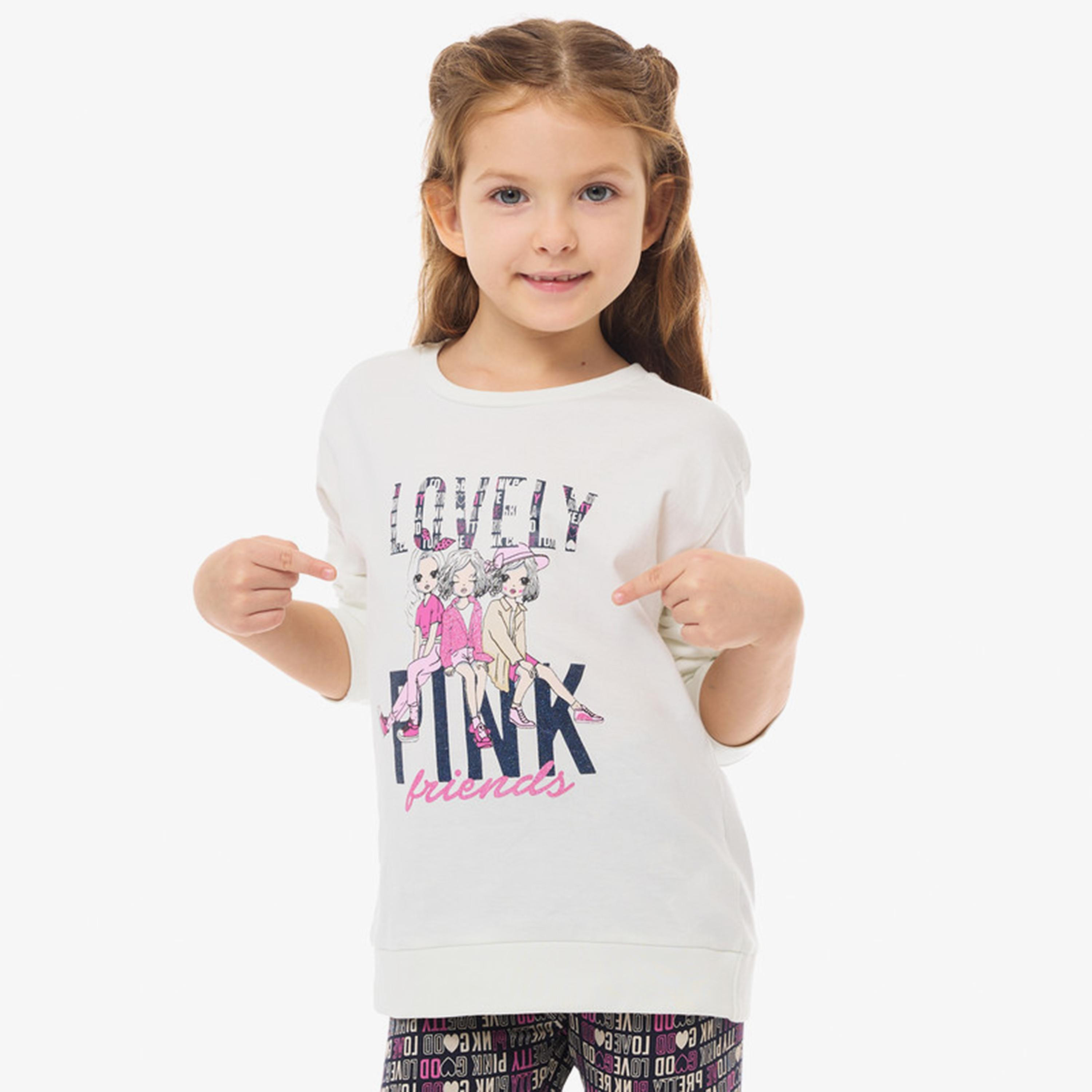 Victor and Jane 2-Piece Printed Long Sleeves Sweatshirt with Leggings-girls-clothing-winterwear-setsandcoords-image-4