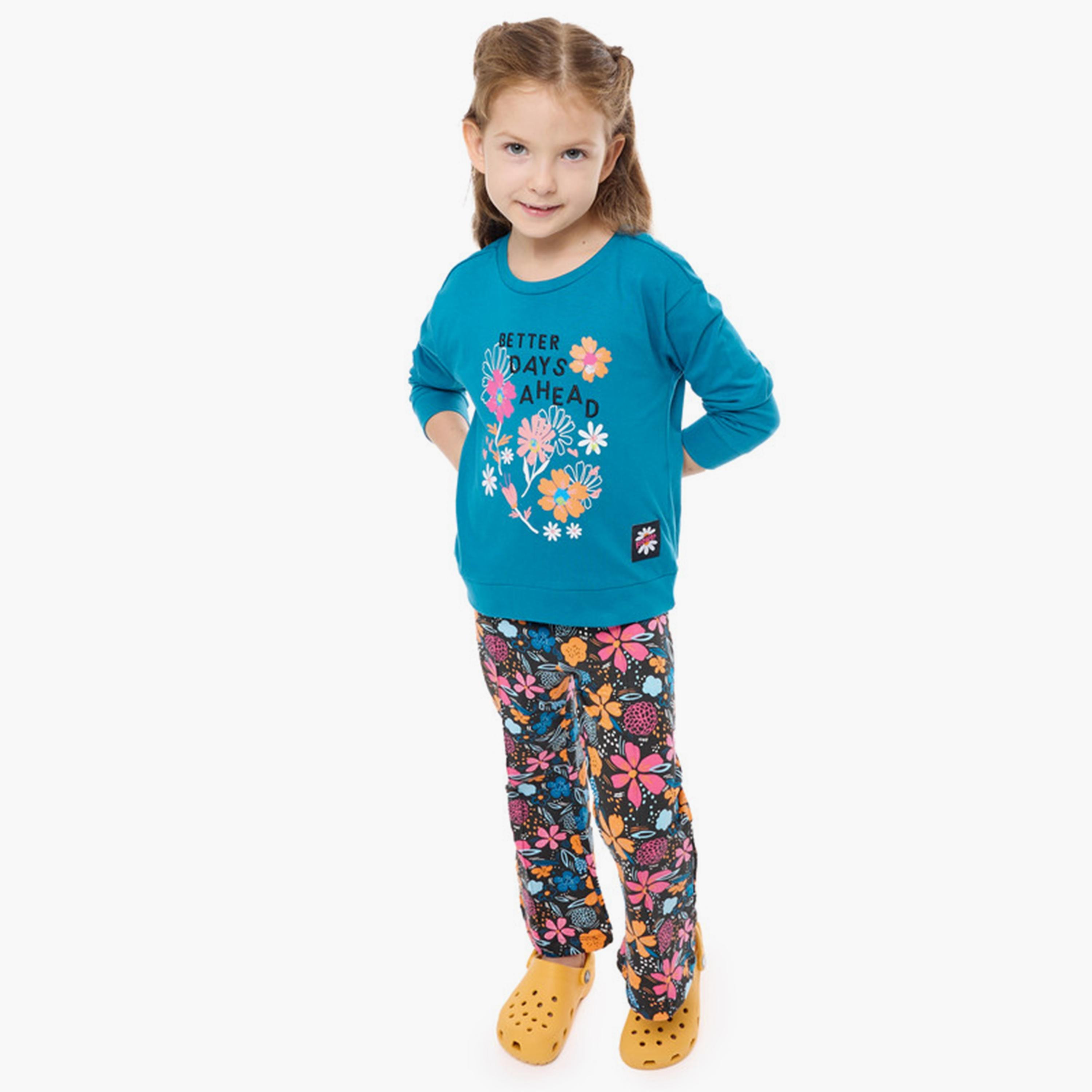 Victor and Jane 2-Piece Printed Long Sleeves Sweatshirt with Leggings-cpbaby-clothing-girls-clothessets-image-2