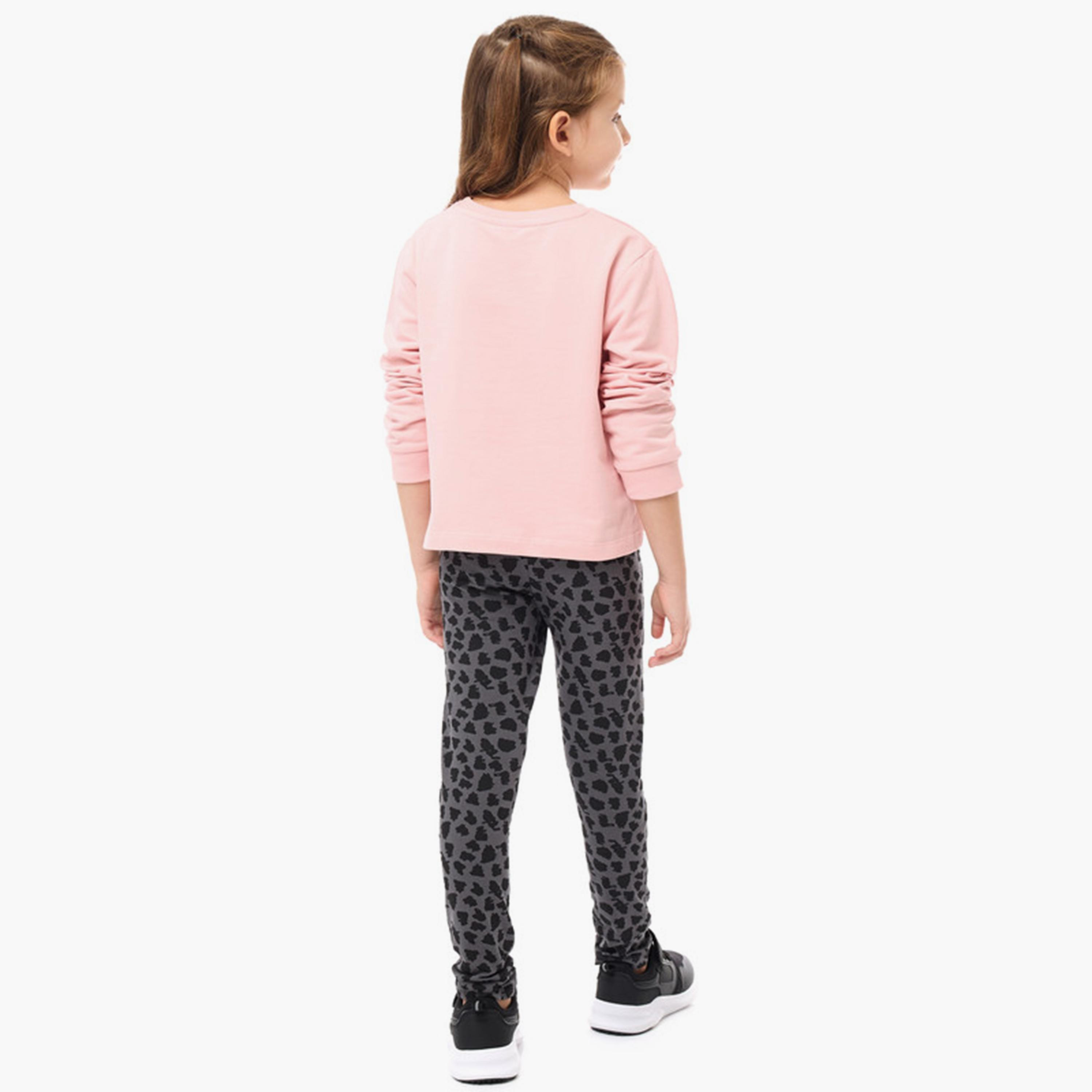تي شيرت مطبوع بأكمام طويلة قطعتين مع بنطال ضيق من فيكتور اند جين-cpbaby-clothing-girls-clothessets-image-2