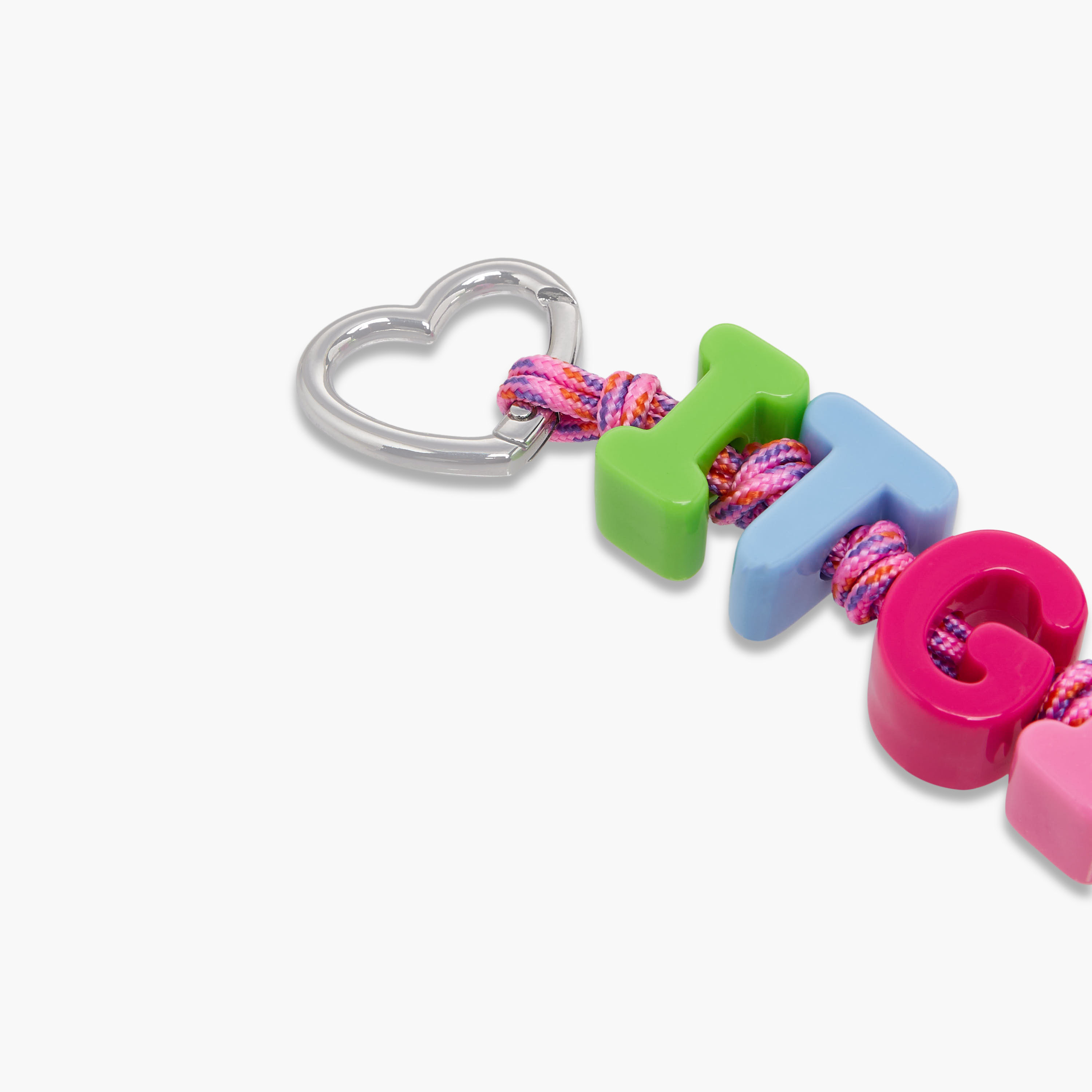 Flora Bella Letter Charm Plastic Keyring-women-clothingaccessories-novelties-image-4