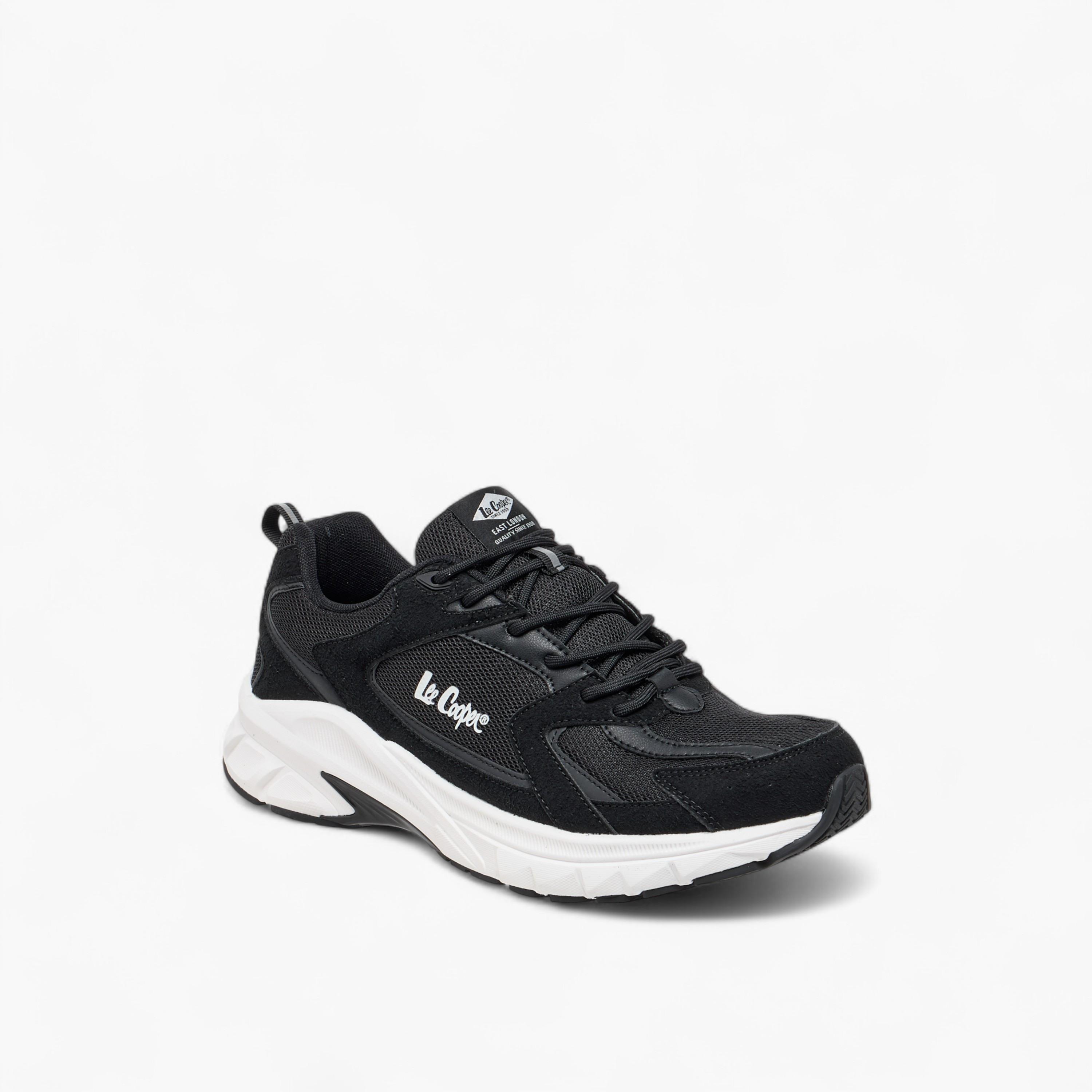Lee Cooper Men's Panelled Lace-Up Sports Shoes with Pull Tab-men-shoes-sneakers-image-3