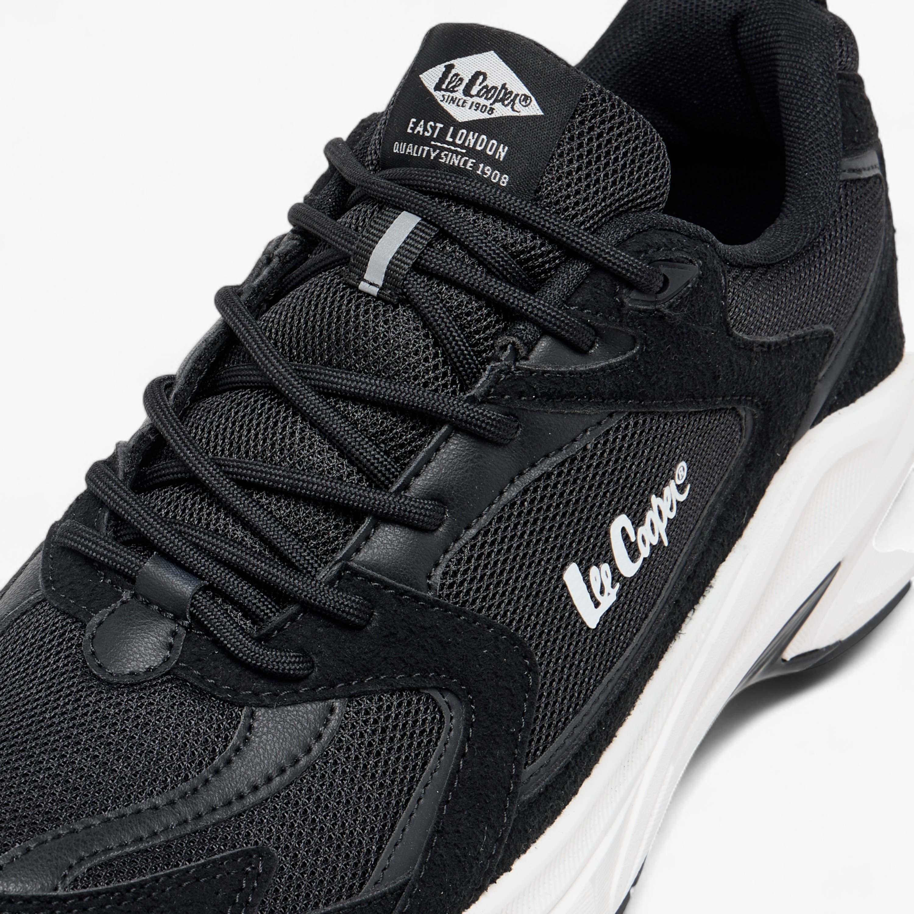 Lee Cooper Men's Panelled Lace-Up Sports Shoes with Pull Tab-men-shoes-sneakers-image-5