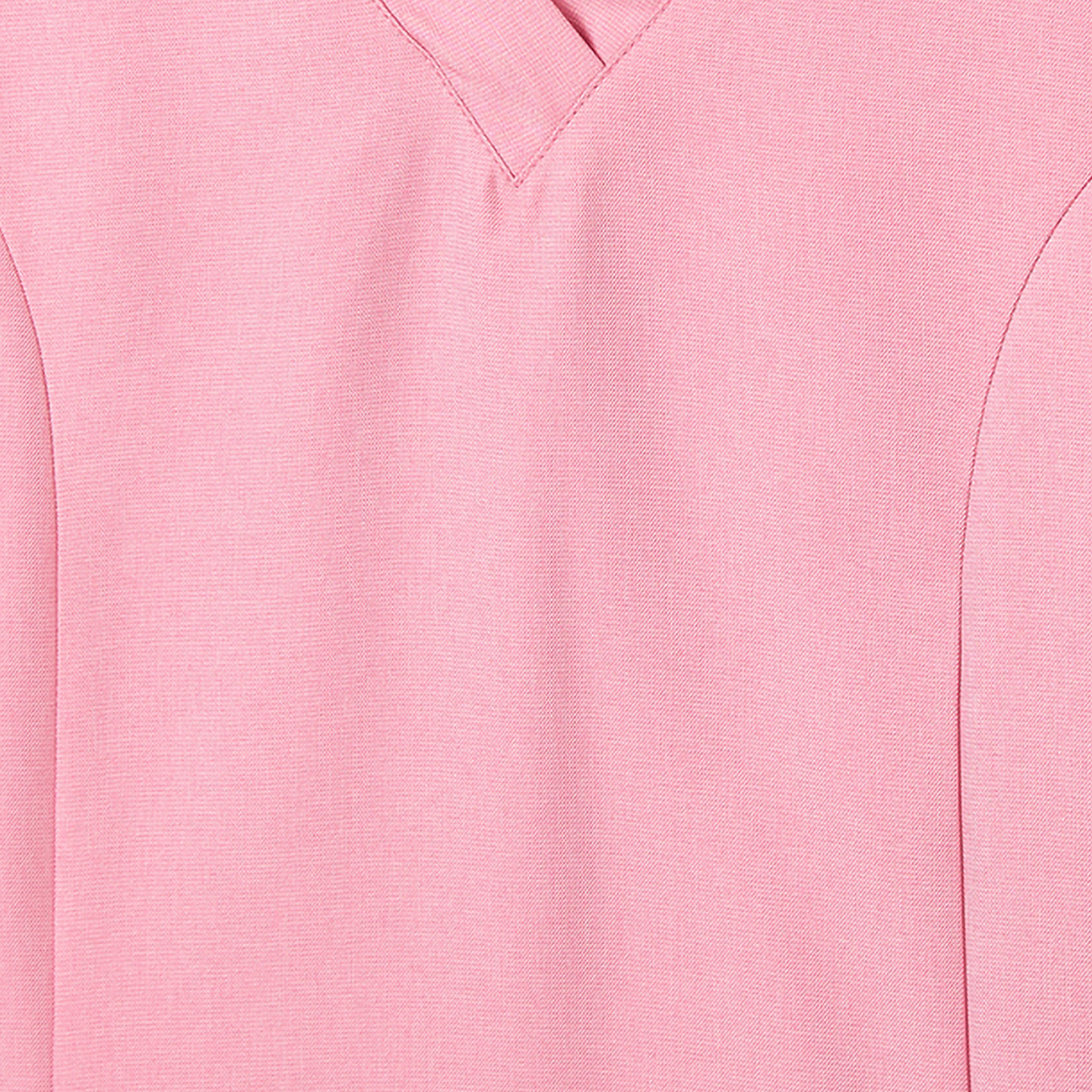 Pink School Pinafore with V-neck - Girls-girls-clothing-schoolwear-dresses-image-6