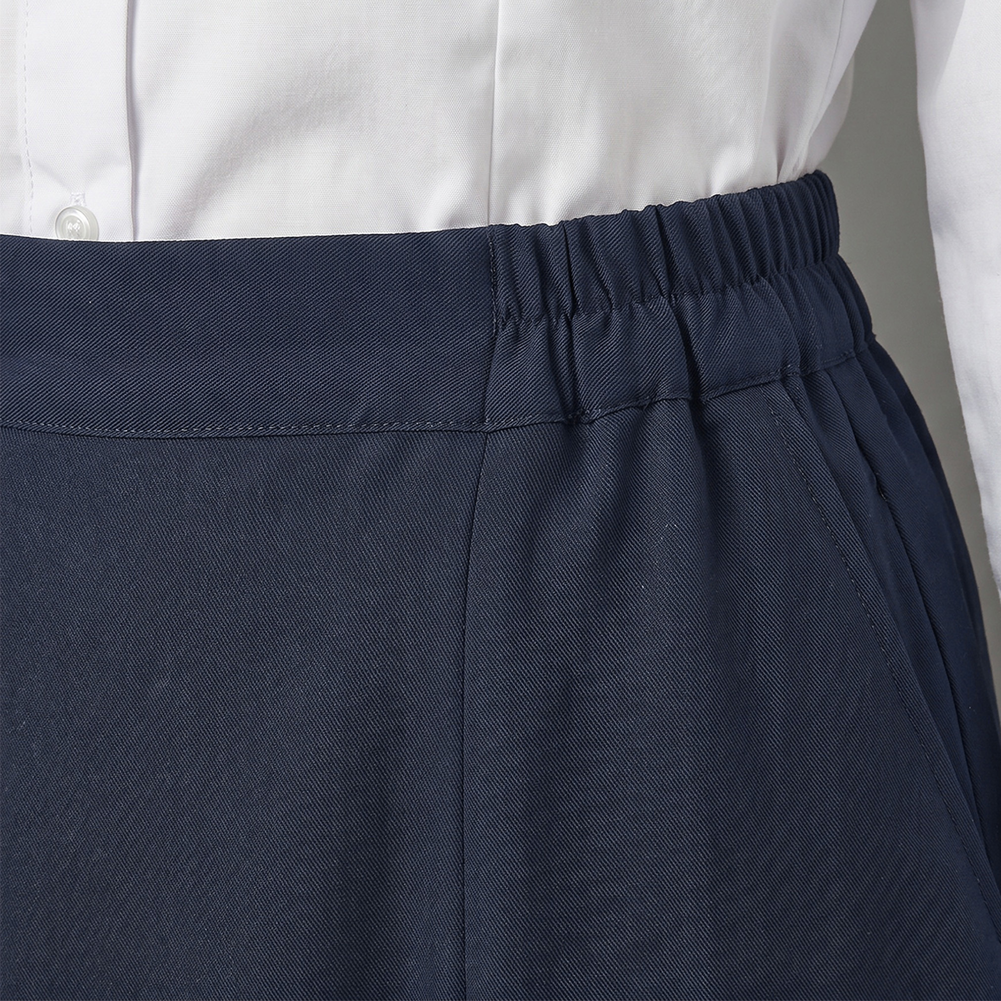 Blue Midi School Skirt with Pleats - Girls-girls-clothing-schoolwear-bottoms-skirt-image-6