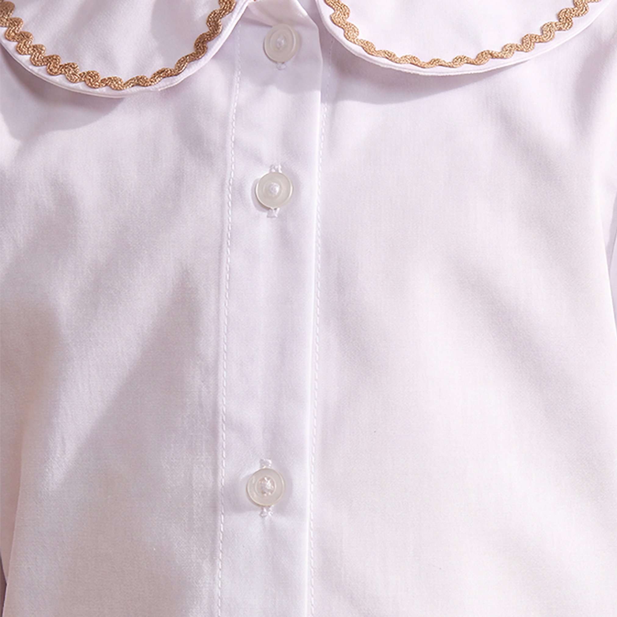 White School Shirt with Elasticated Cuff - Girls-girls-clothing-blousesandshirts-image-4
