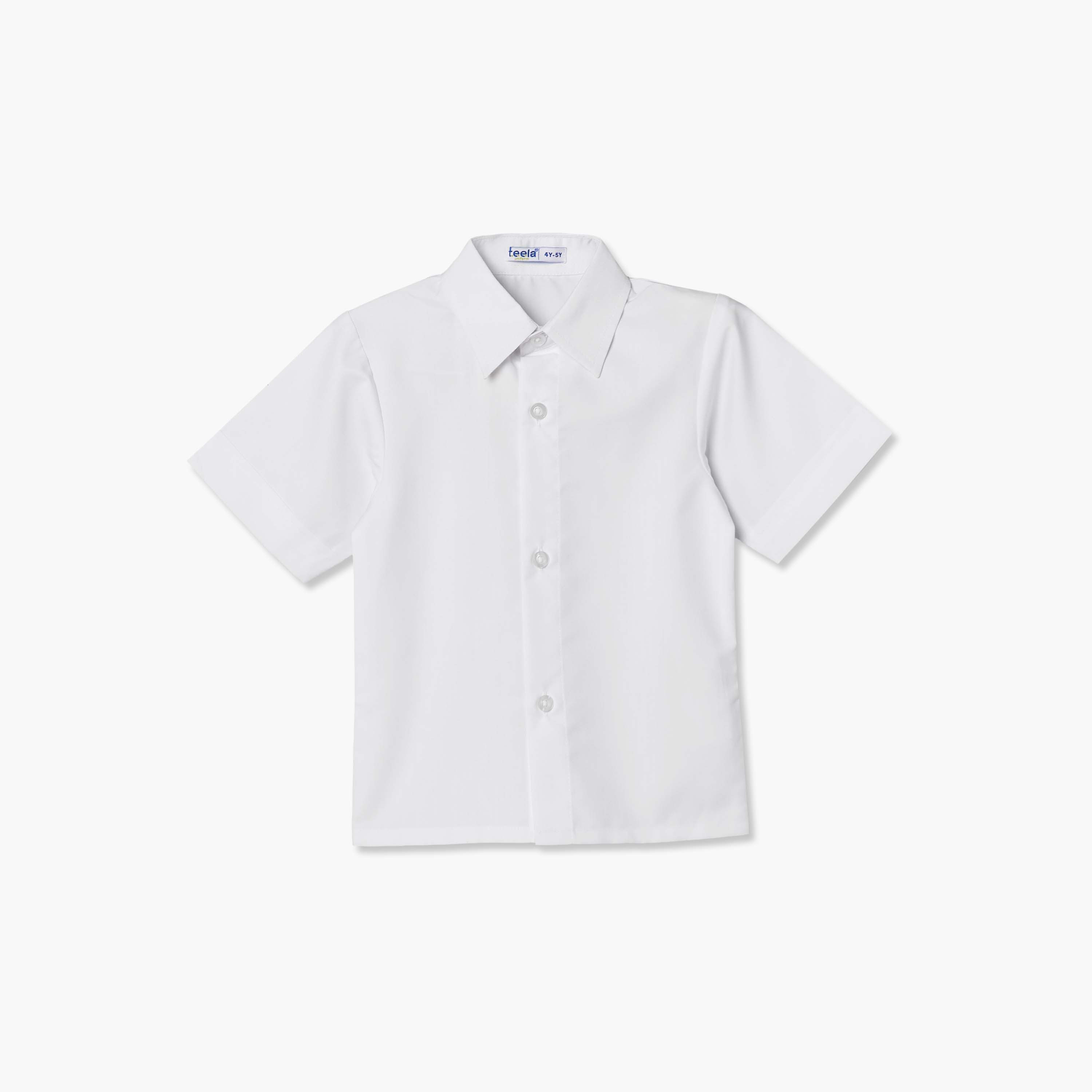 White School Shirt with Spread Collar - Girls-girls-clothing-schoolwear-blousesandshirts-image-1