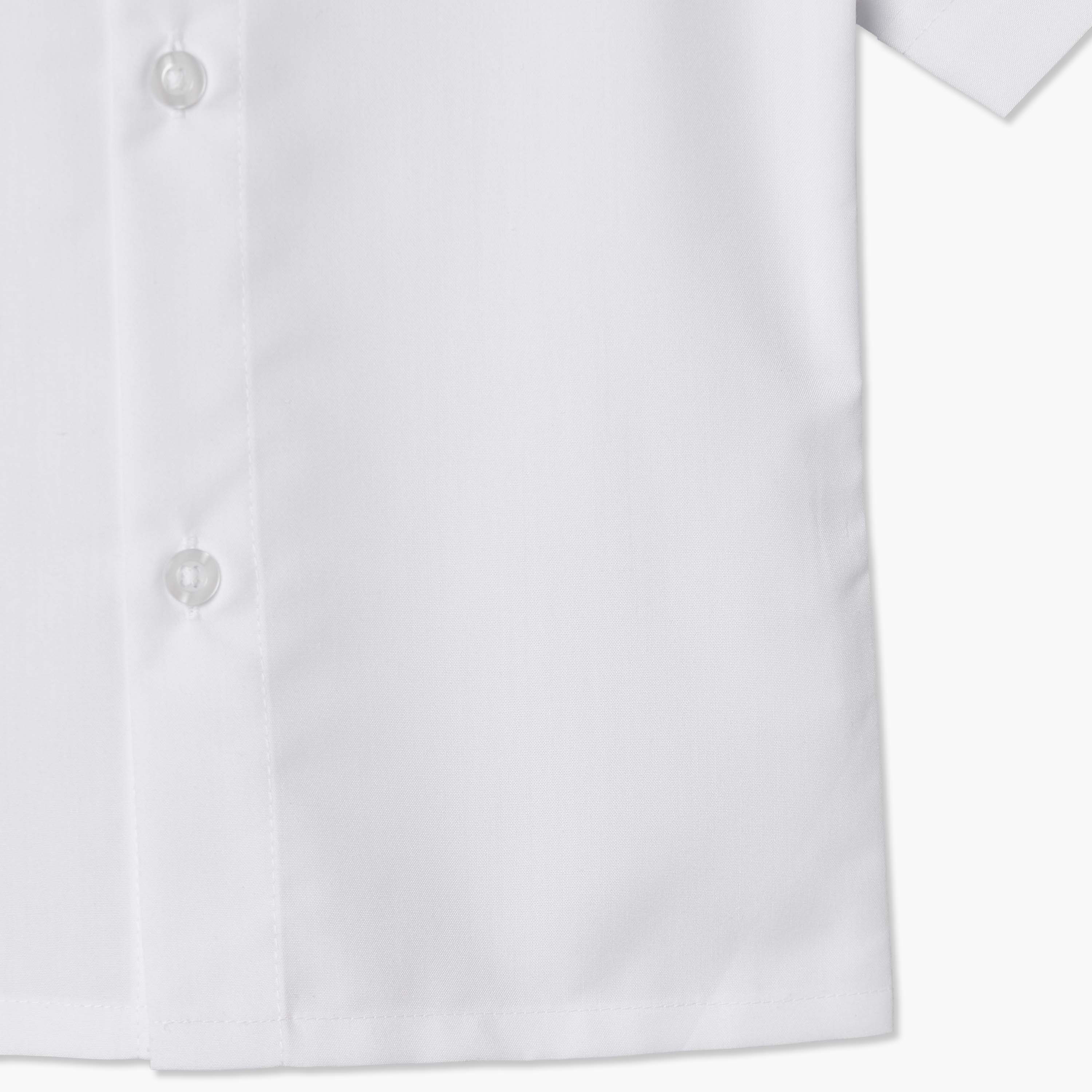 White School Shirt with Spread Collar - Girls-girls-clothing-schoolwear-blousesandshirts-image-4