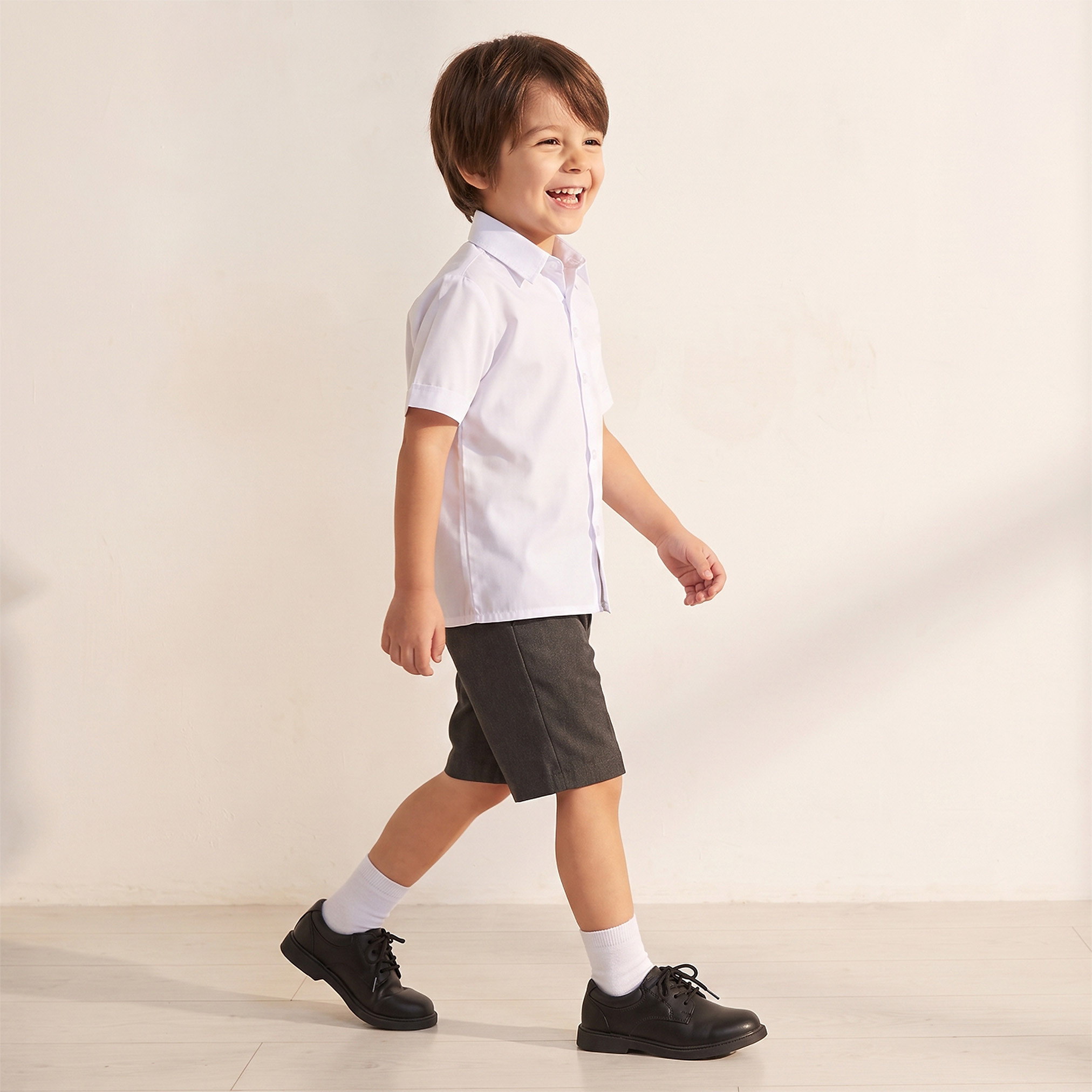 White School Shirt with Spread Collar - Girls-girls-clothing-schoolwear-blousesandshirts-image-5