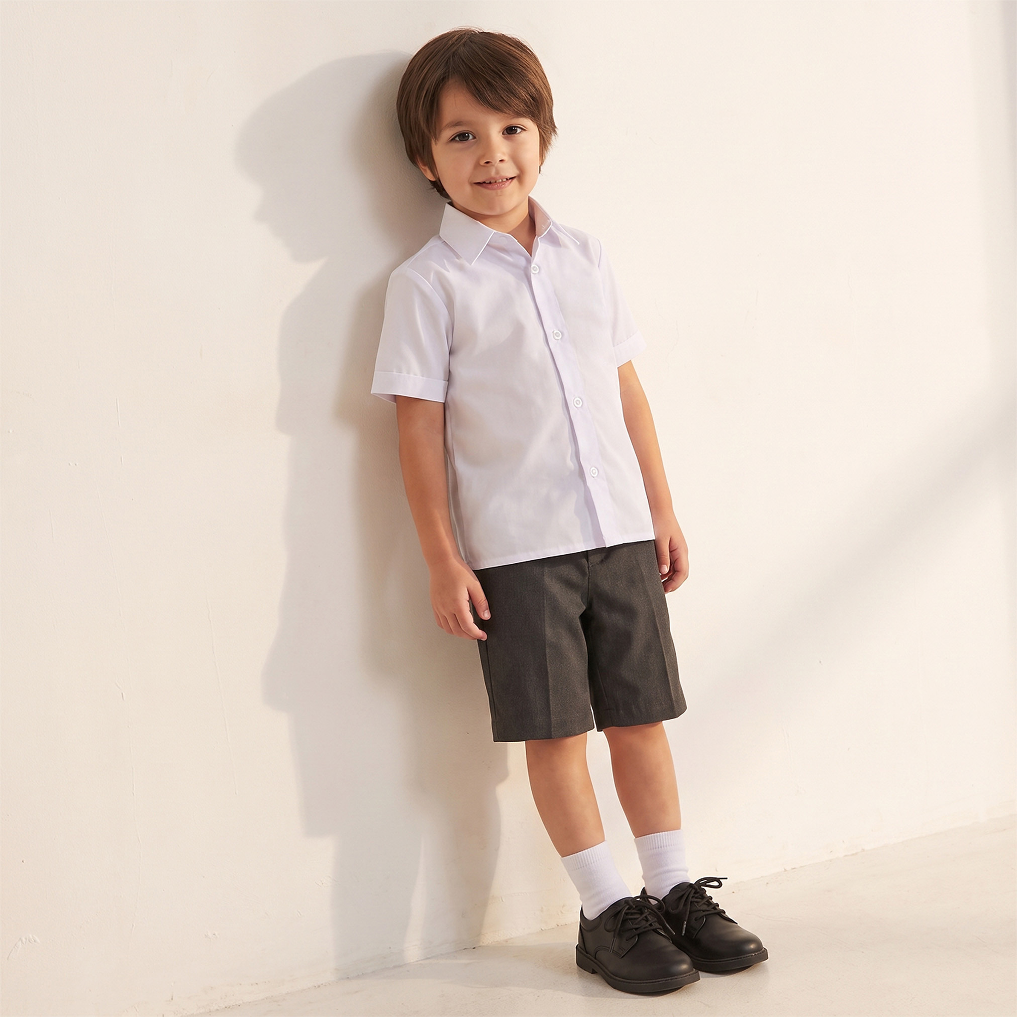 White School Shirt with Spread Collar - Girls-girls-clothing-schoolwear-blousesandshirts-image-6