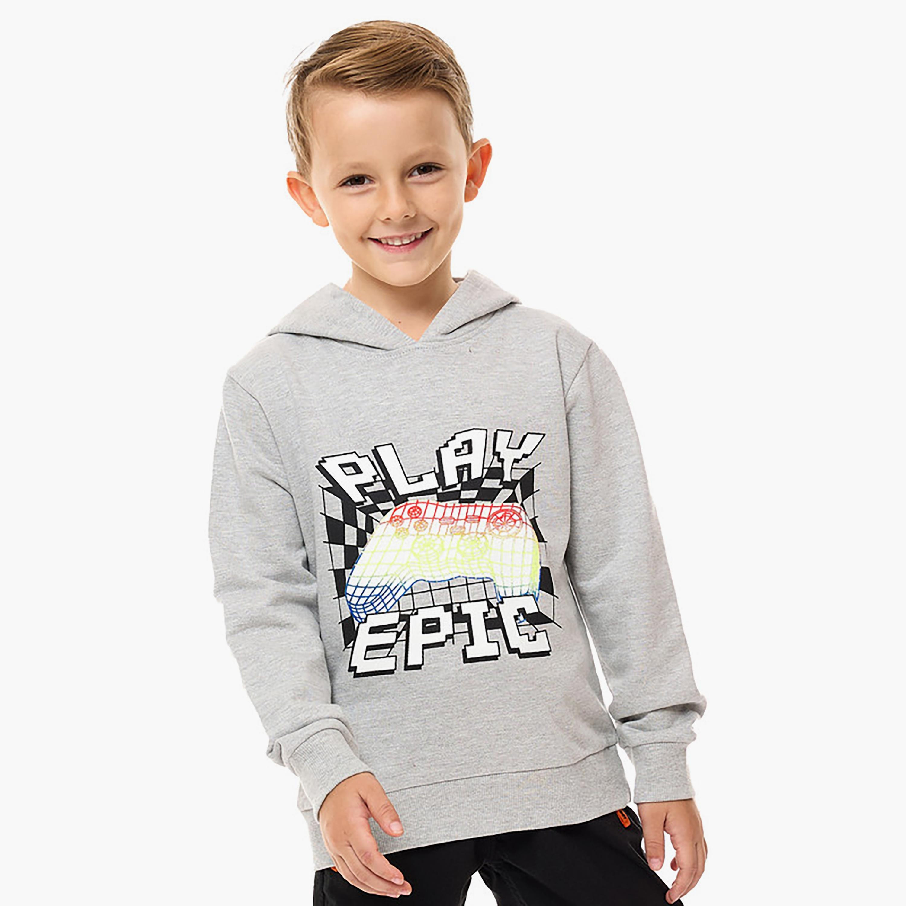 Victor and Jane Printed Long Sleeves Hoodie-boys-clothing-sweatshirts-image-1