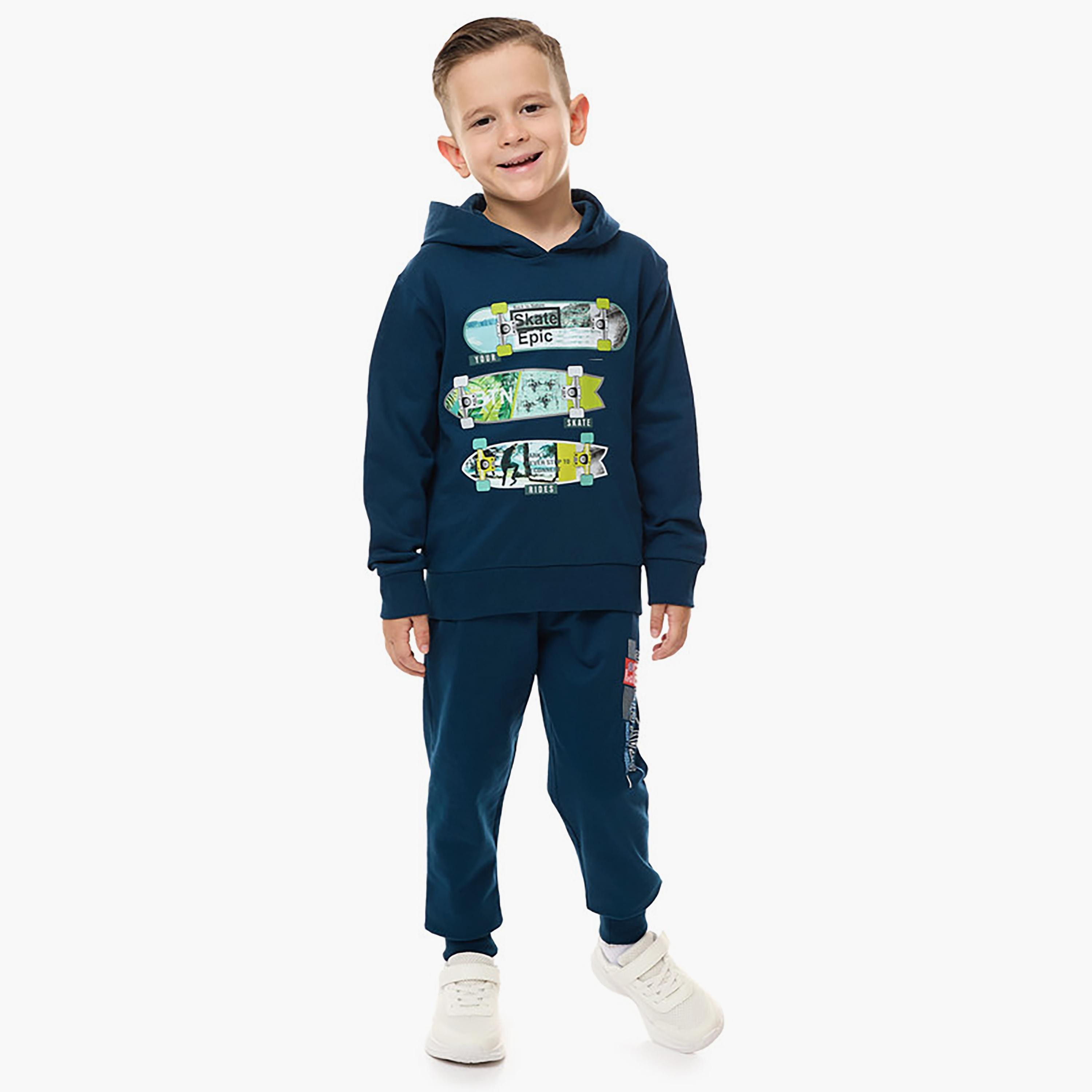 هودي بأكمام طويلة مطبوع من فيكتور اند جين-boys-clothing-sweatshirts-image-4