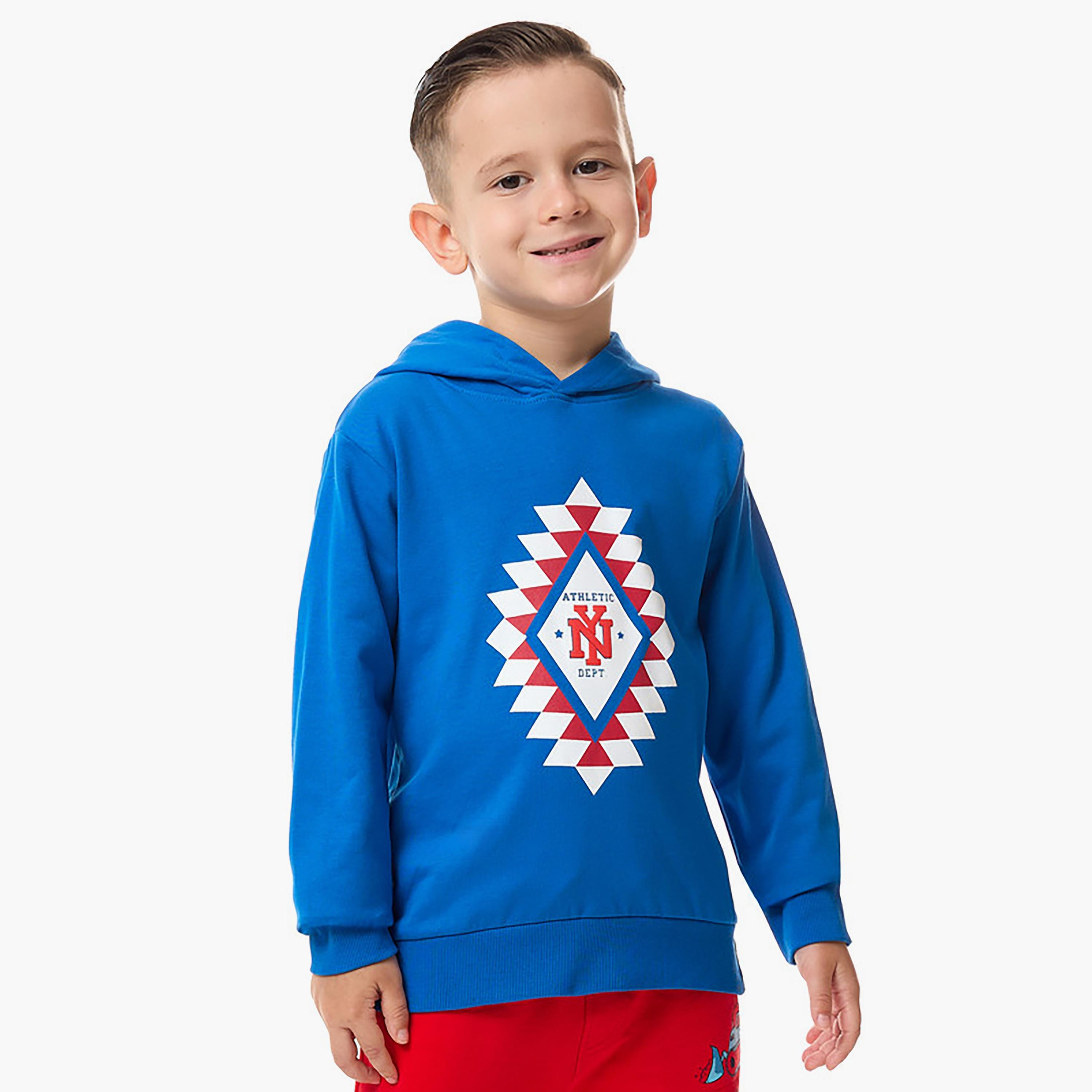 هودي بأكمام طويلة مطبوع من فيكتور اند جين-boys-clothing-sweatshirts-image-1