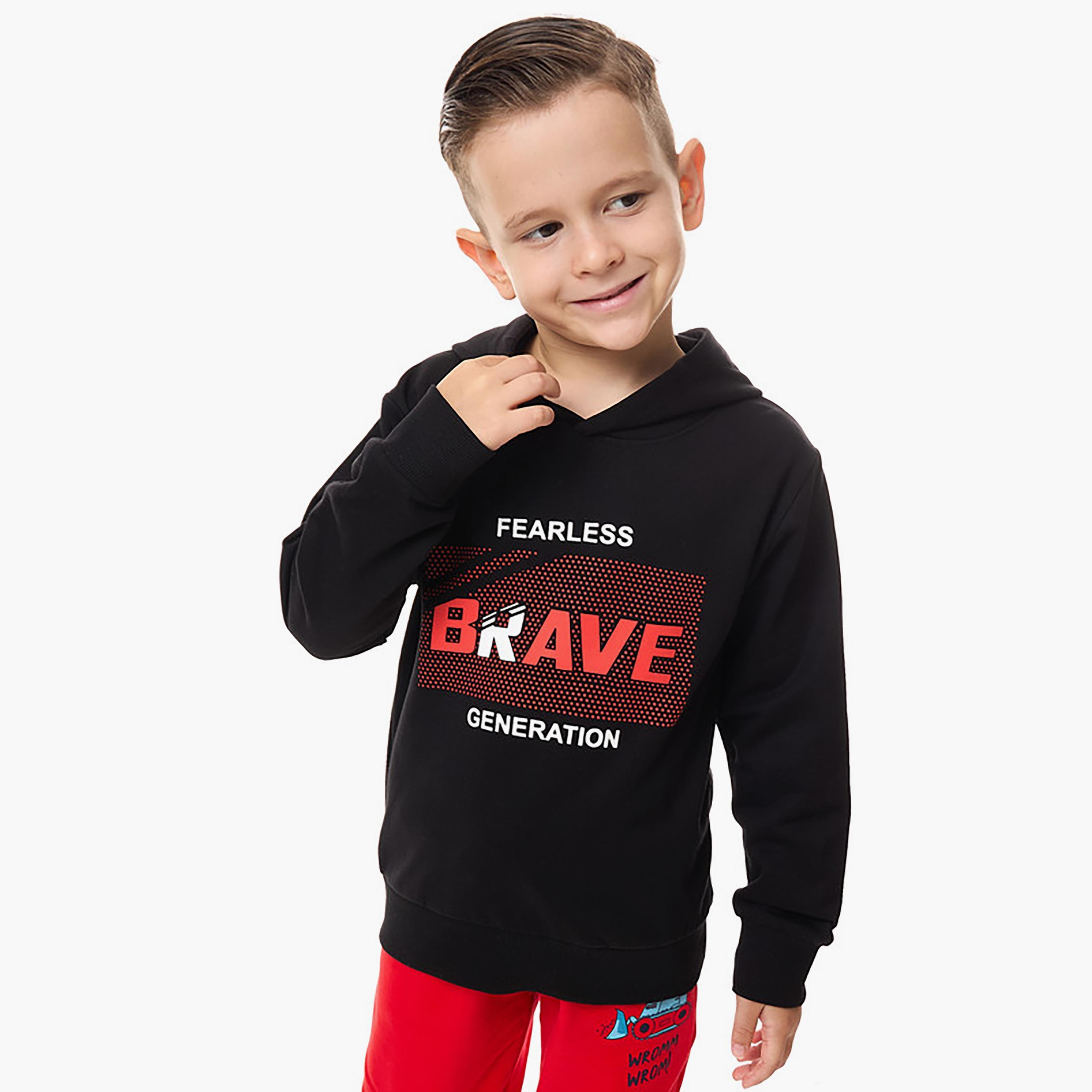 هودي بأكمام طويلة مطبوع من فيكتور اند جين-baby-boys-clothing-winterwear-sweatshirts-image-1