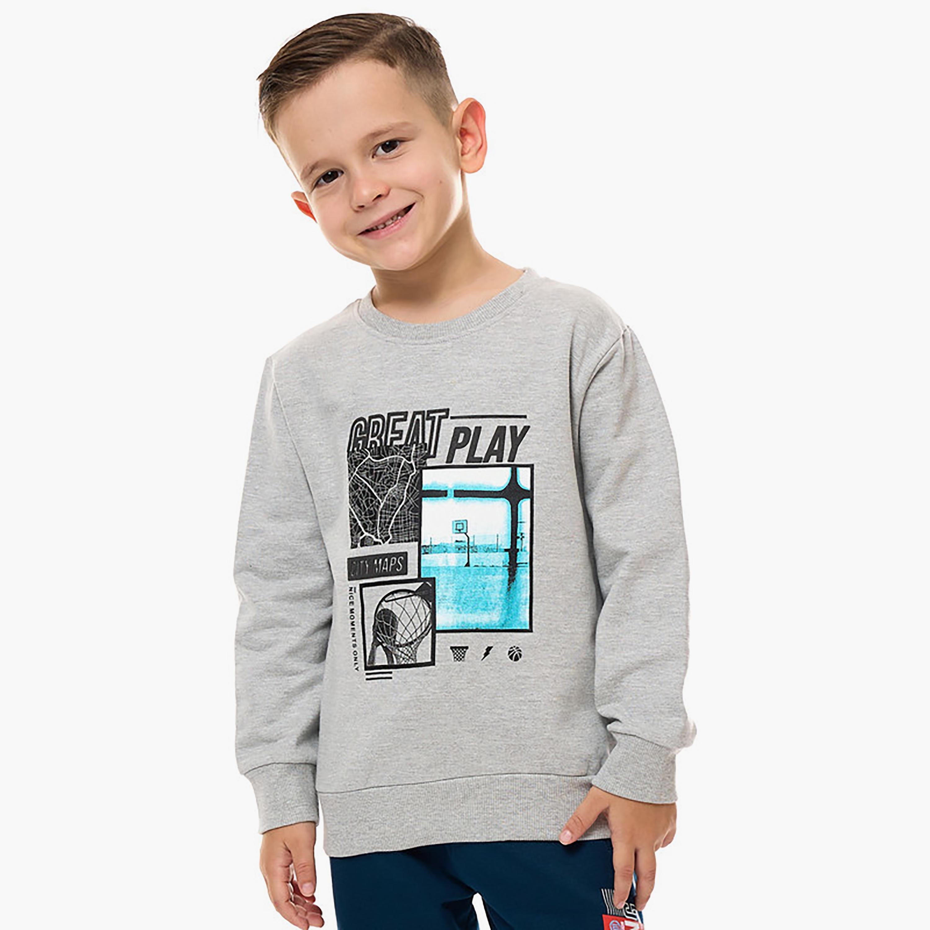 سويت شيرت بأكمام طويلة مطبوع من فيكتور اند جين-boys-clothing-sweatshirts-image-6