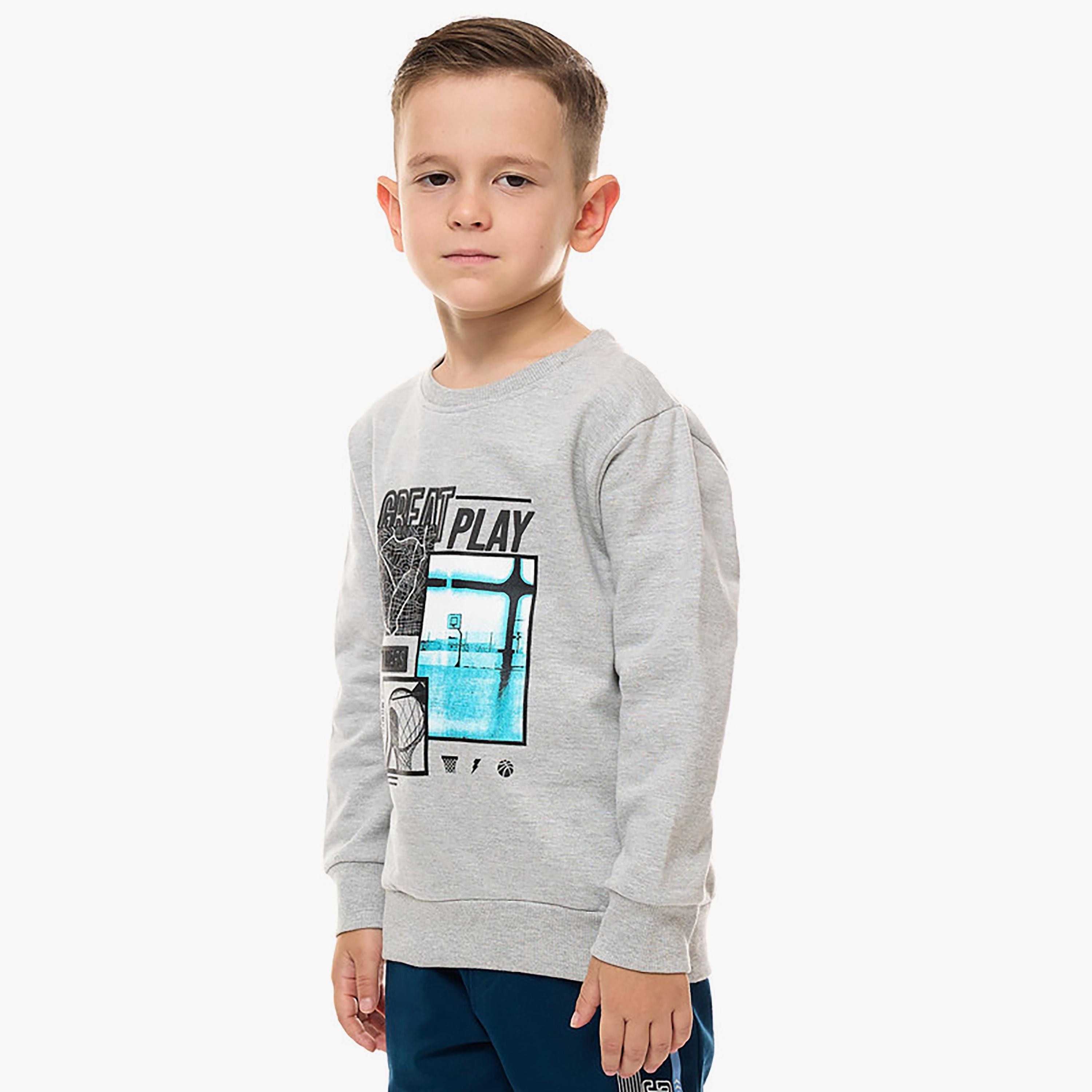 سويت شيرت بأكمام طويلة مطبوع من فيكتور اند جين-boys-clothing-sweatshirts-image-5